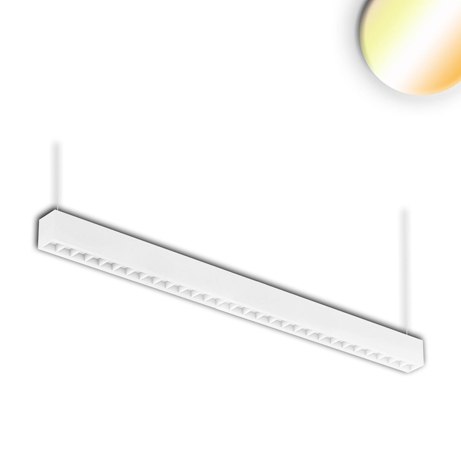 ISOLED LED Aufbau/Hängeleuchte Linear Raster 40W, anreihbar, weiß, 3000|3500|4000K, inkl.Seil, exkl.Kabel ISOLED LED Aufbau/Hängeleuchte Linear Raster 40W, anreihbar, weiß, 3000|3500|4000K, inkl.Seil, exkl.Kabel - 1