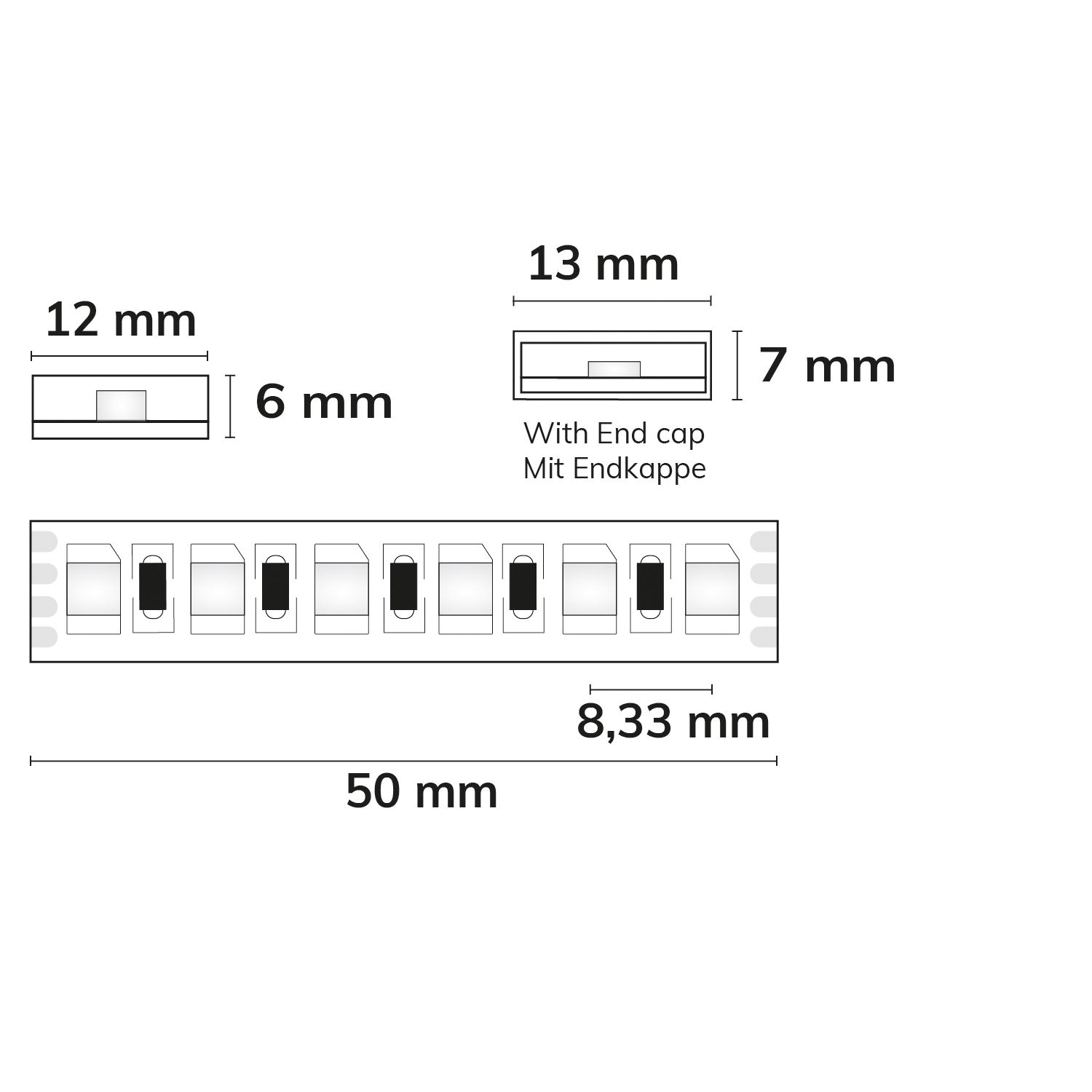 ISOLED LED AQUA RGB Linear Flexband, 24V DC, 12W, IP67, 5m Rolle, 120 LED/m - 3