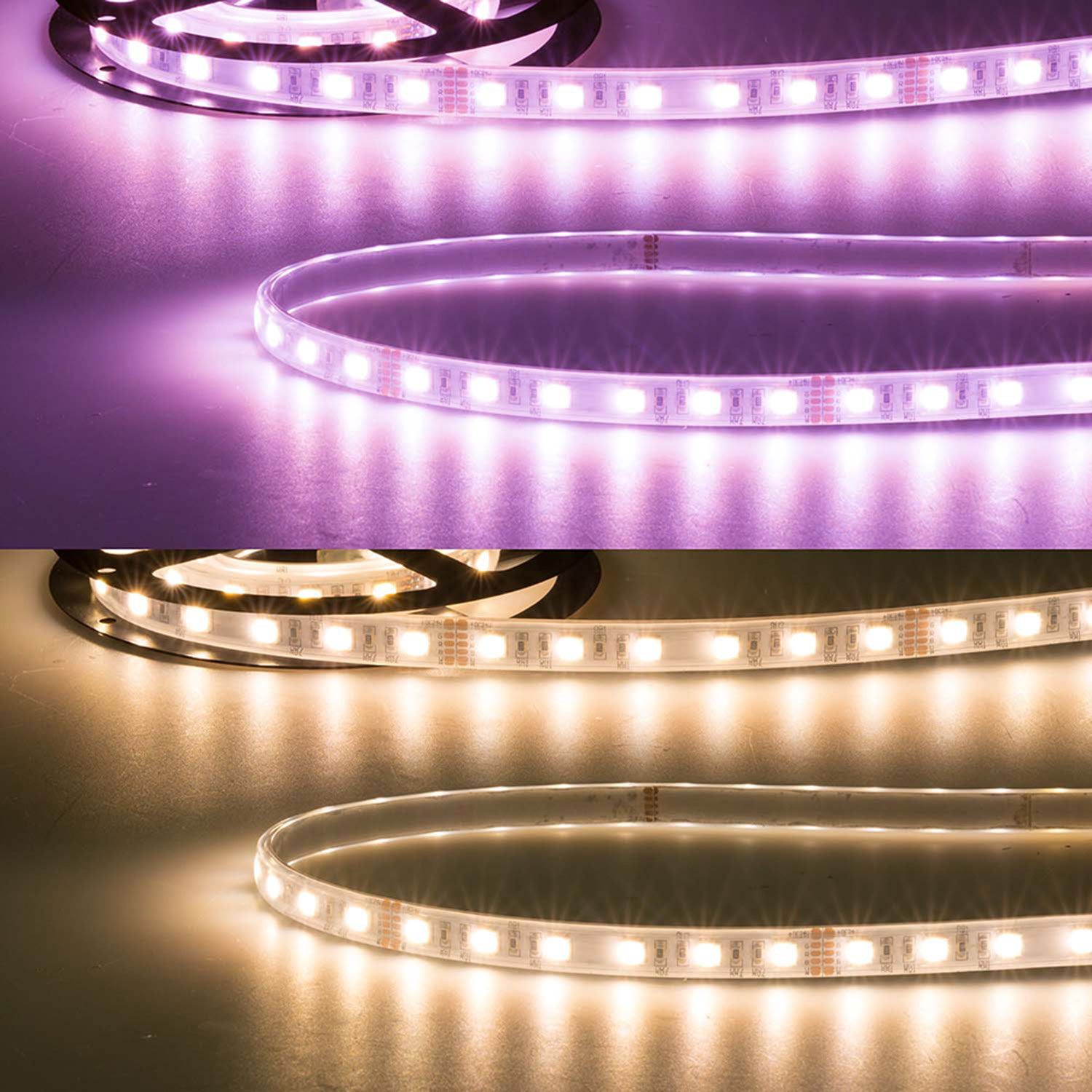 ISOLED LED AQUA RGB+WW Flexband, 24V DC, 19W, IP67, 4in1 chip, 5m Rolle, 60 LED/m - 1