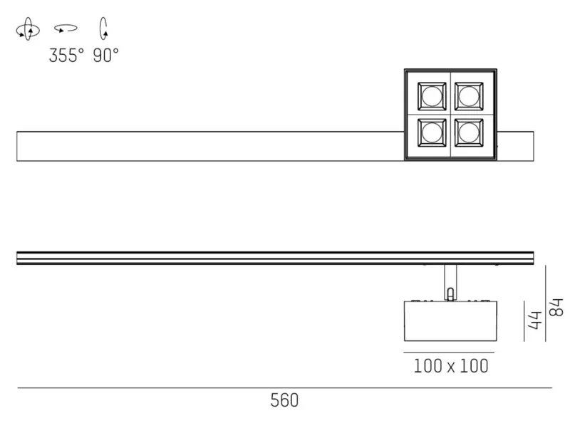 Molto Luce GRID RIDE SYSTEM INSERT (weiß) - Produktbild 2