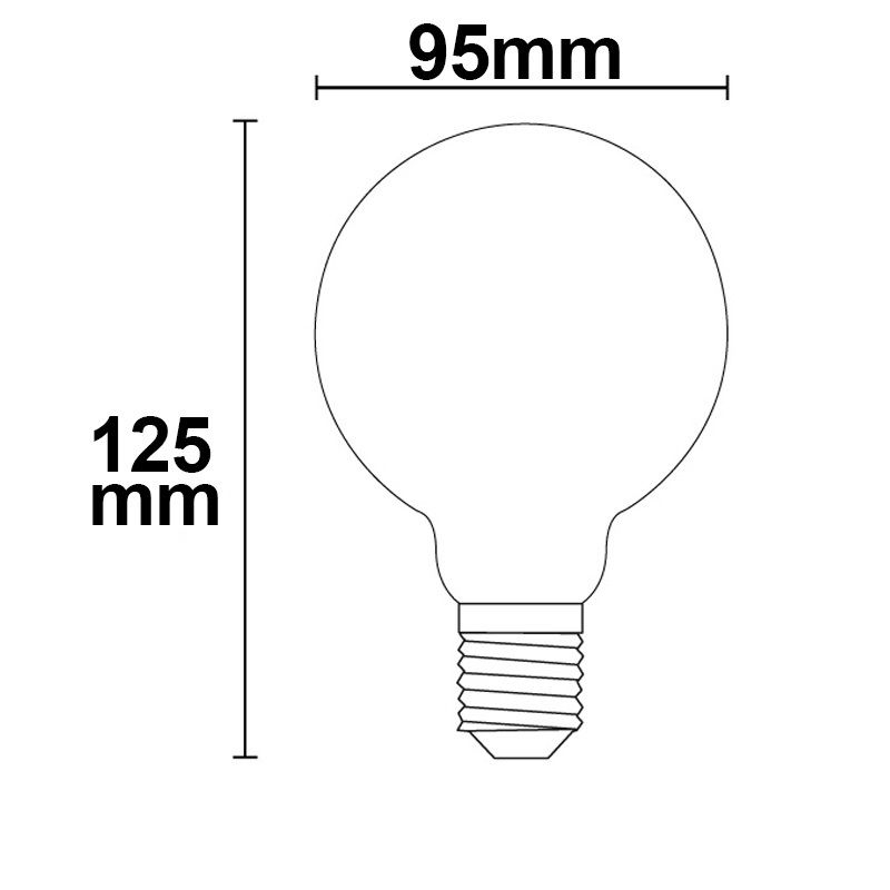ISOLED E27 LED Globe G95, 8W, 360°, milky, warmweiß, dimmbar - 2