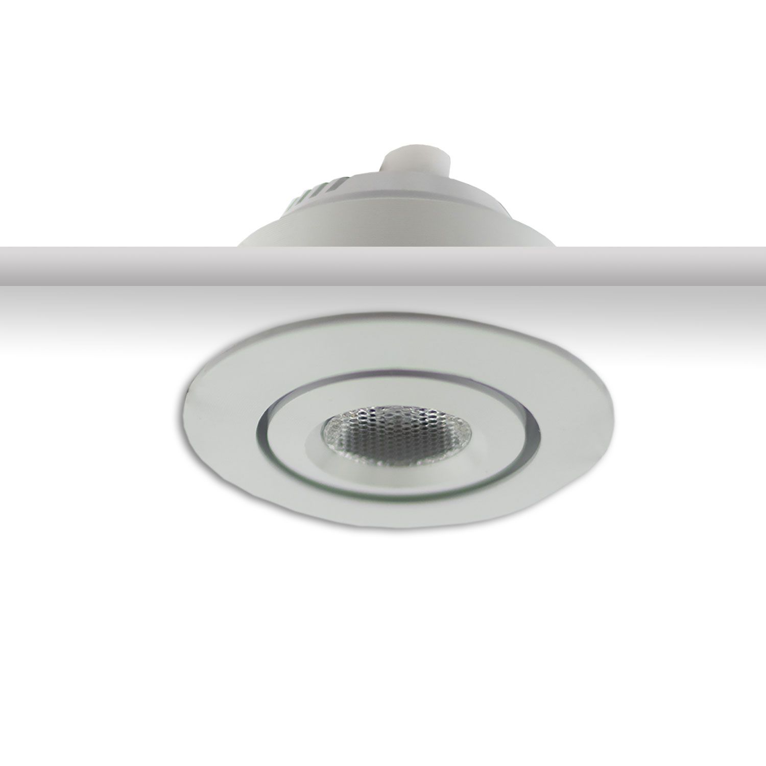 ISOLED LED Einbauleuchte MiniAMP weiß, 3W, 12V DC, warmweiß, dimmbar, 100cm Kabel - 2