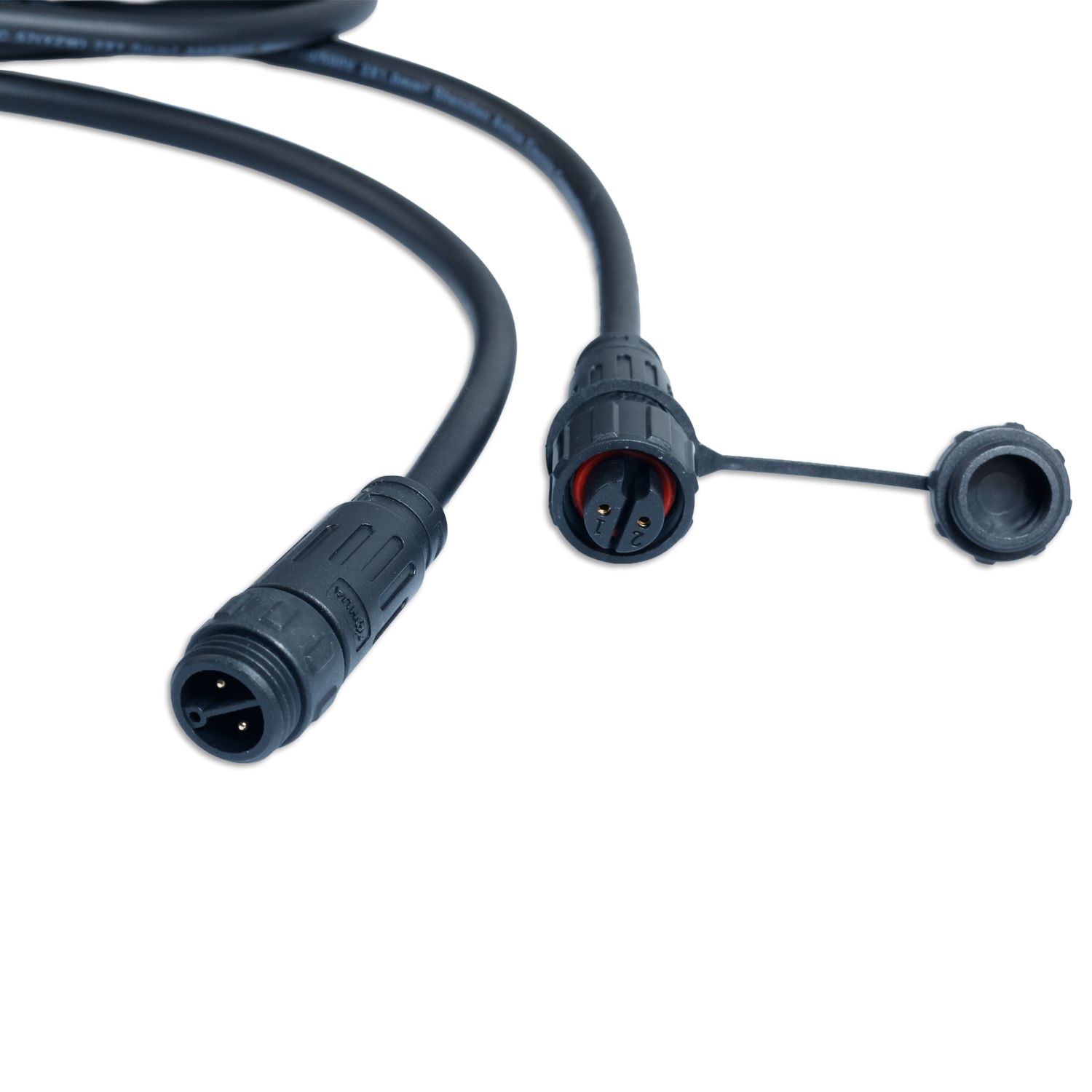 ISOLED LED Verbindungsleitung für 230V Flexbänder, 2-polig, 3m, mit male-Stecker und female-Buchse - 4