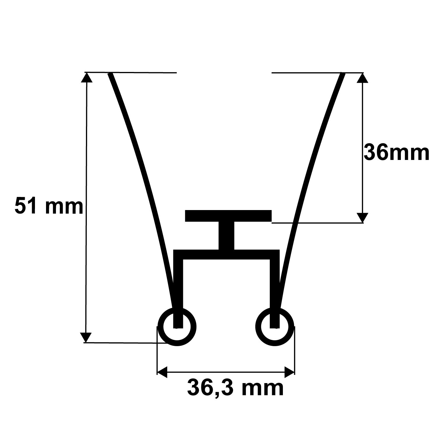 ISOLED Einbaufeder für IL-ALU20, DIVE20 FLAT, DIVE20, Stahl, grau - 2