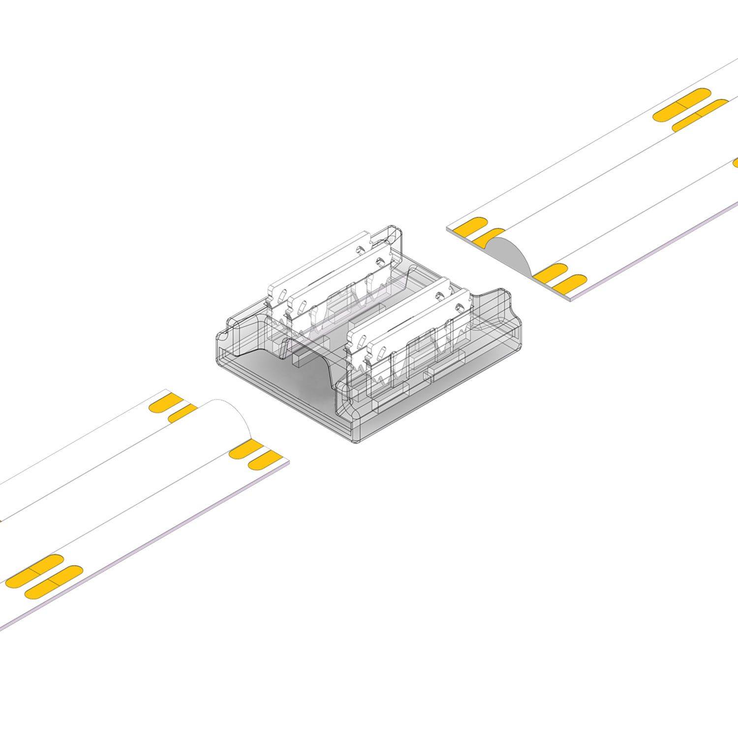 ISOLED Kontakt-Verbinder (max. 5A) K2-410-COB für 4-pol. IP20 Flexstripes mit Breite 10mm - 2
