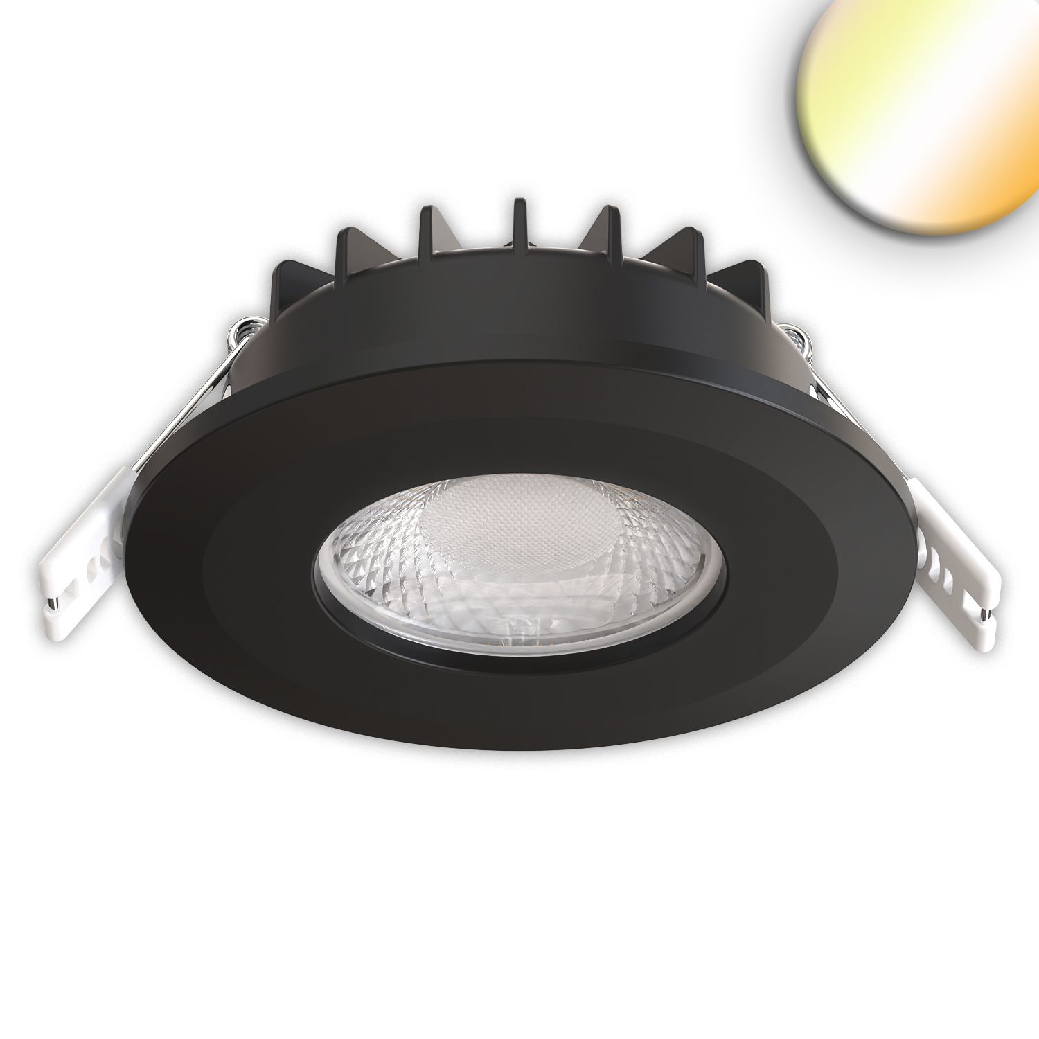 ISOLED LED Einbaustrahler Vario-68, 6W, 60°, 2700|3000|4000|6000K, IP65, CRI90, schwarz - 1