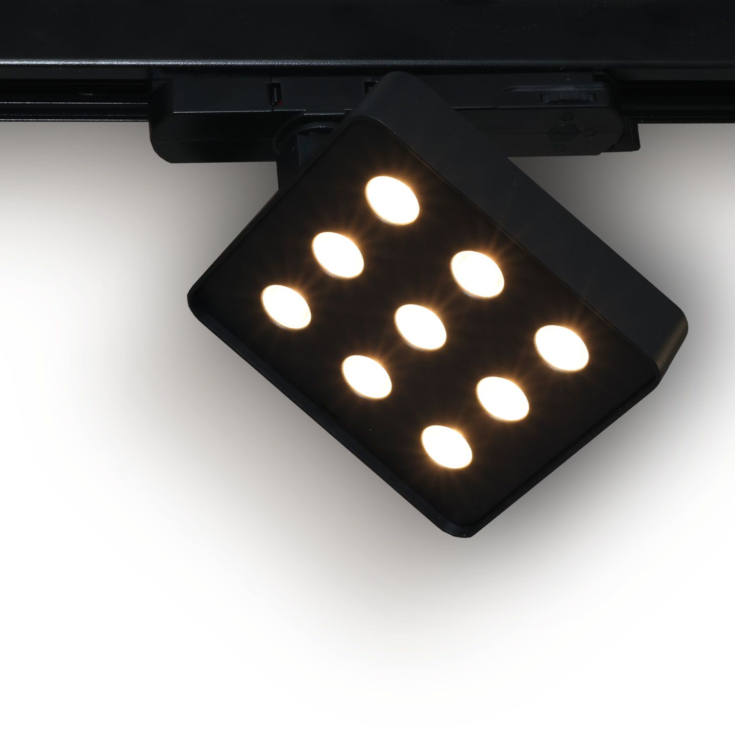 ISOLED 3-Phasen Schienenstrahler MATRIX, 20W, 40°, schwarz, 3000K, UGR