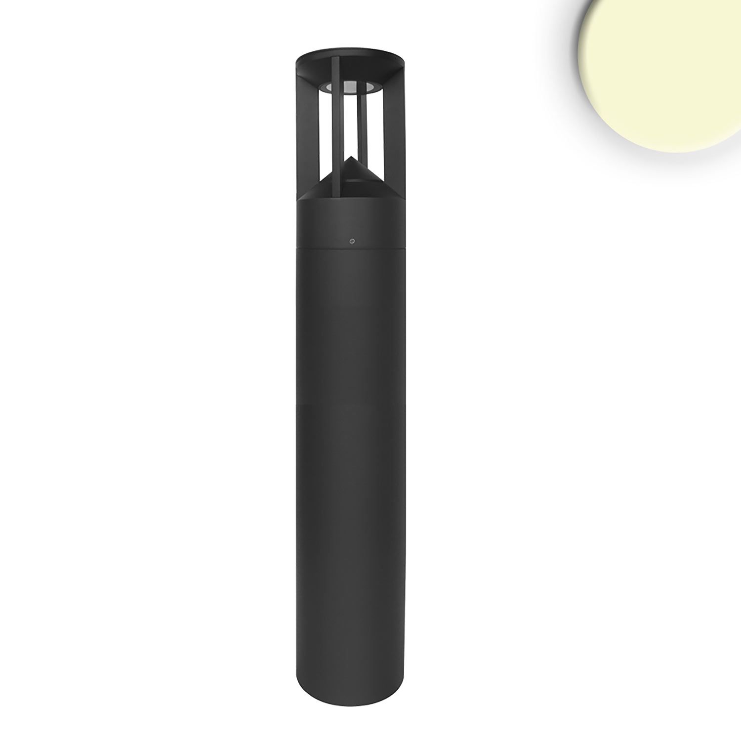 ISOLED LED Wegeleuchte Poller-4, 80cm, 9W, sandschwarz, warmweiß - 1