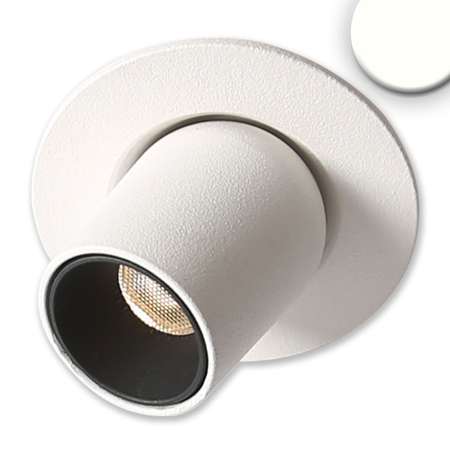 ISOLED LED Einbauleuchte Pipe MiniAMP weiß, 3W, 24V DC, neutralweiß, dimmbar - 1