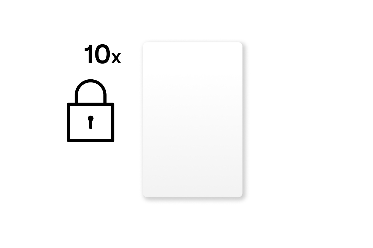 Loxone Verschlüsselte NFC Smart Cards Weiß Set - 10 Stück - 1
