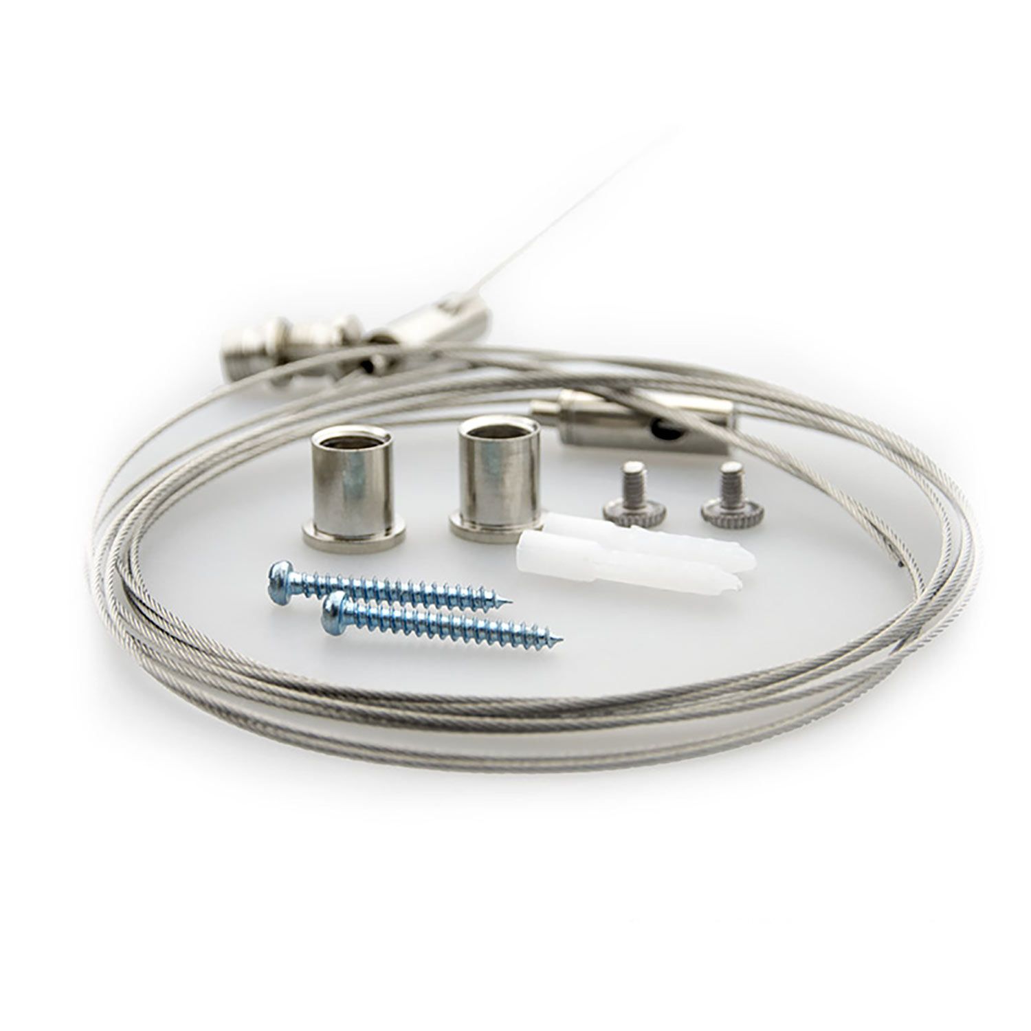 ISOLED Seilabhängung (2 Stk) für Wannenleuchten mit Deckenverschraubung und Gegenstück inkl. Stahlseil 2,5m ISOLED Seilabhängung (2 Stk) für Wannenleuchten mit Deckenverschraubung und Gegenstück inkl. Stahlseil 2,5m - 1