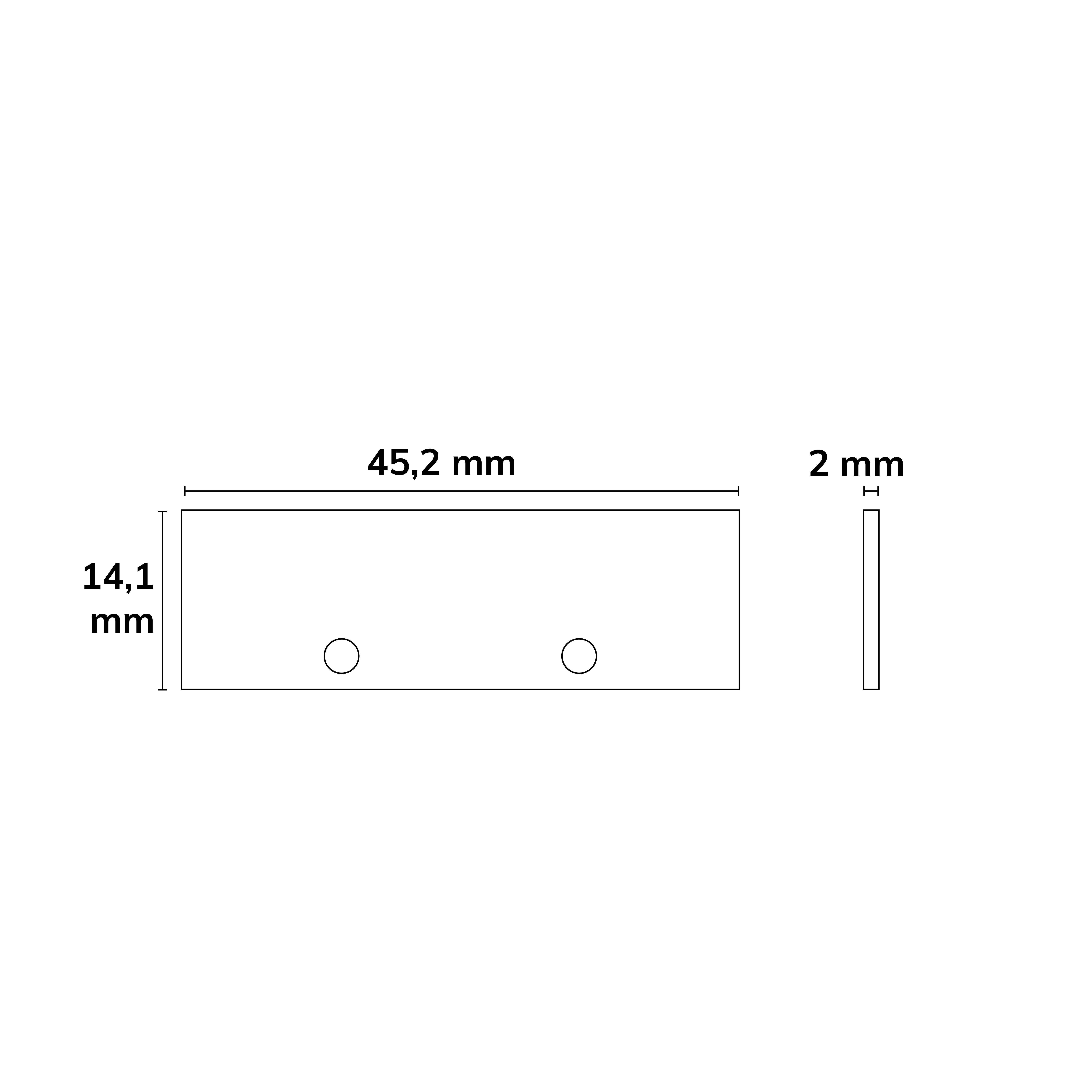 ISOLED Endkappe Alu EC126 für Curtain10 ONE, 2 Stück, weiß - 2