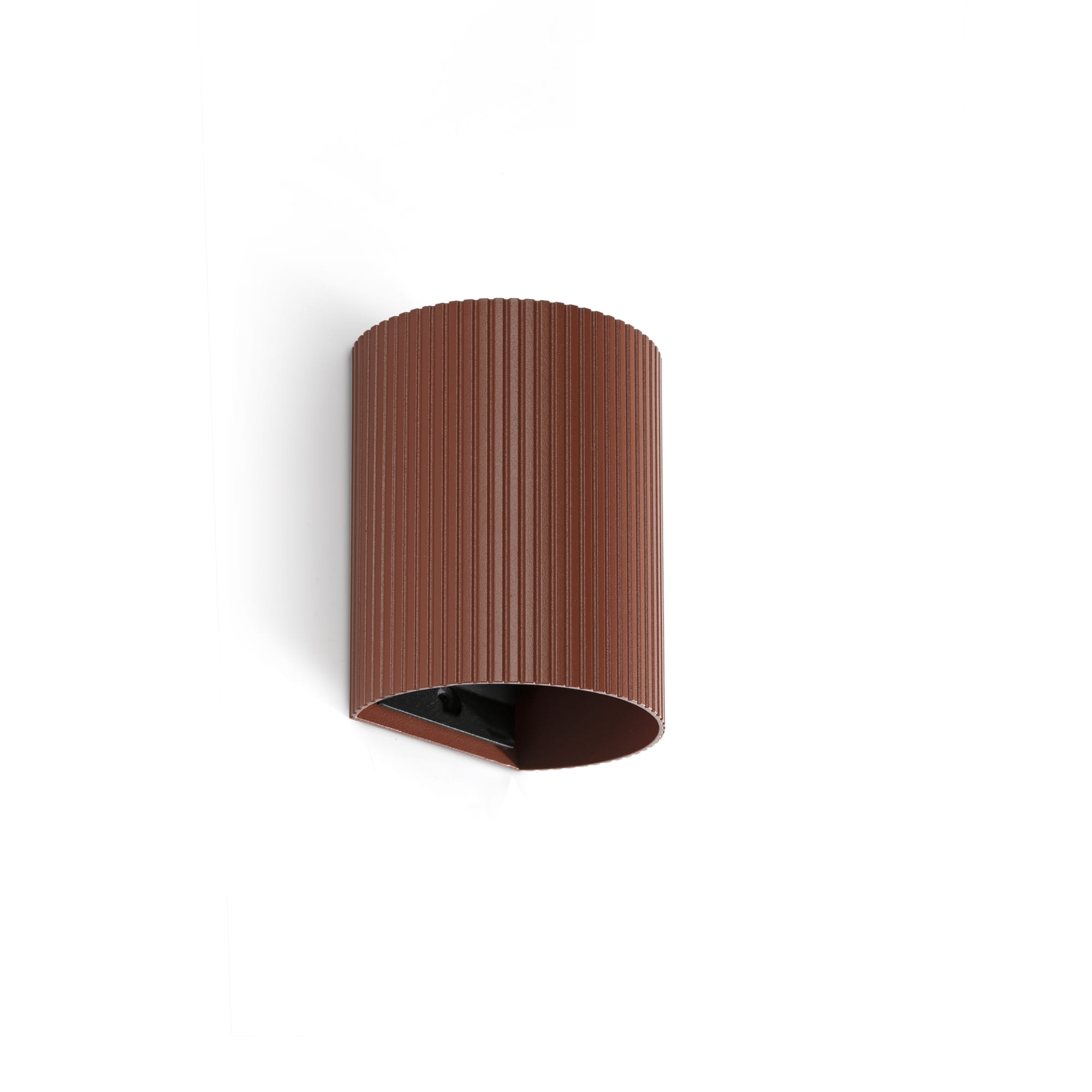 Faro SOLE Runde Wandleuchte terrakotta geriffelt Faro SOLE Runde Wandleuchte terrakotta geriffelt - Produktbild 1