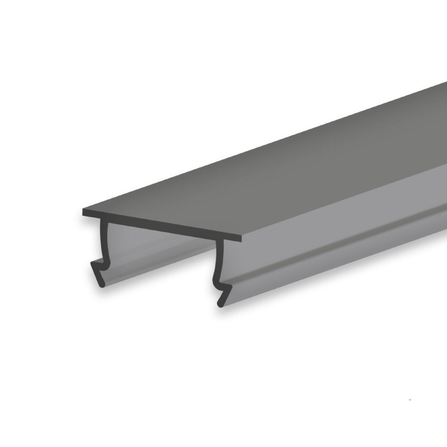 ISOLED Abdeckung COVER44 schwarz/matt 200cm für Profil SURF10 ISOLED Abdeckung COVER44 schwarz/matt 200cm für Profil SURF10 - 1