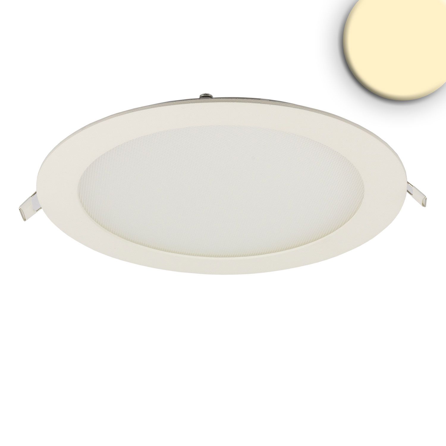 ISOLED LED Downlight, 18W, rund, ultraflach, blendungsreduziert, weiß, warmweiß, dimmbar CRI90 - 1