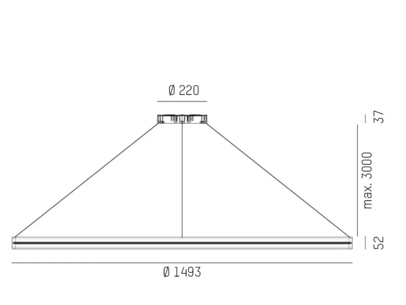Molto Luce LON ROUND 1500 PDI (schwarz) - 2