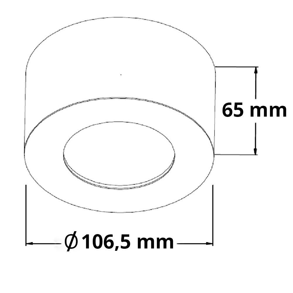 ISOLED LED Aufbauleuchte LUNA 8W, weiß, rund, DN106,5, indirektes Licht, neutralweiß - 4