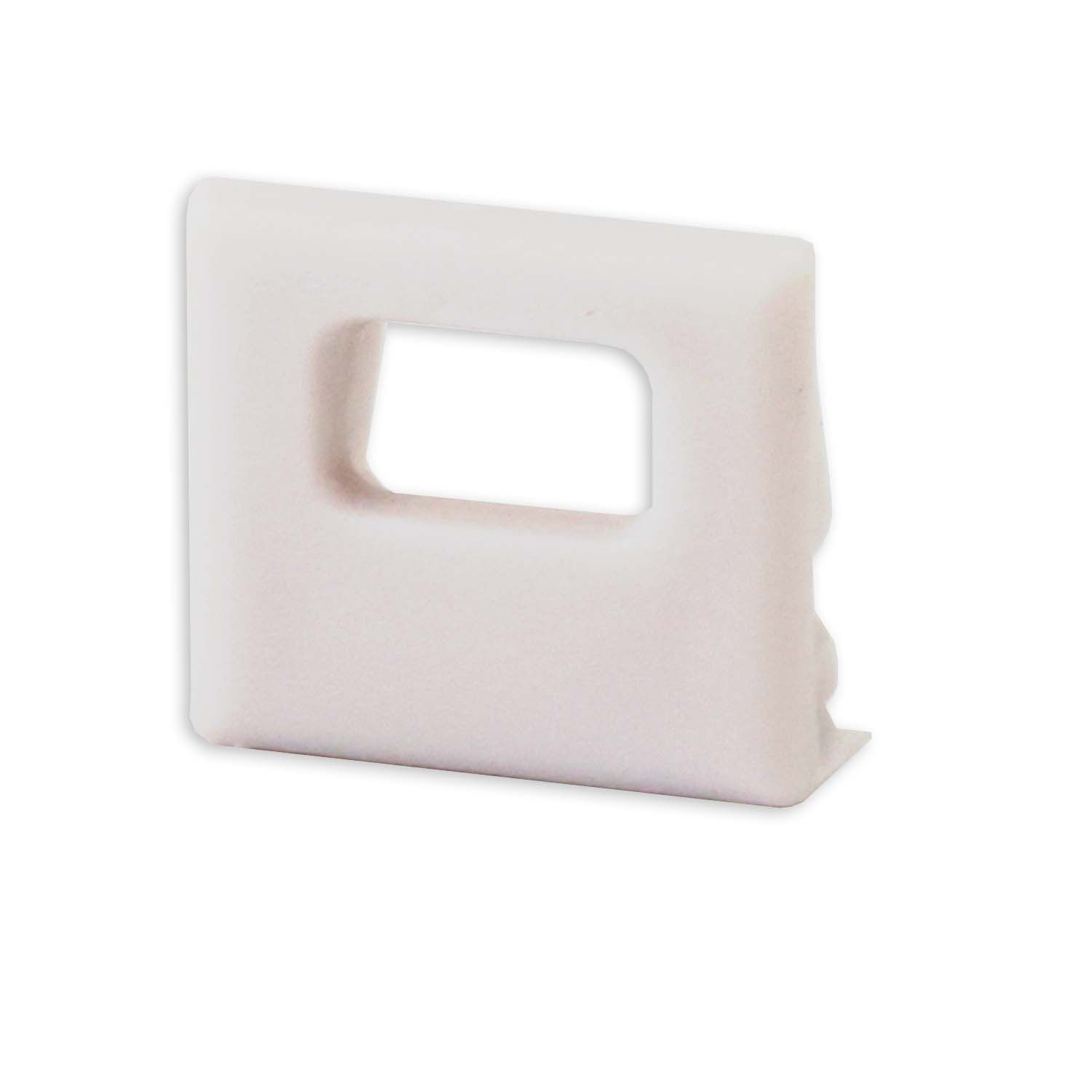 ISOLED Endkappe EC82W weiß für Profil SURF10 mit Kabeldurchführung, 1 STK - 1