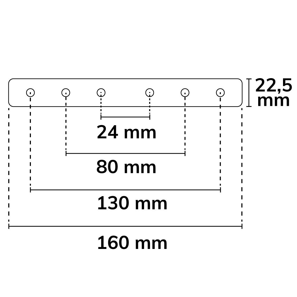 ISOLED Track48 Verbindungsplatte 160mm für Ein- und Aufbauschienen, schwarz, 1 Stück - 2