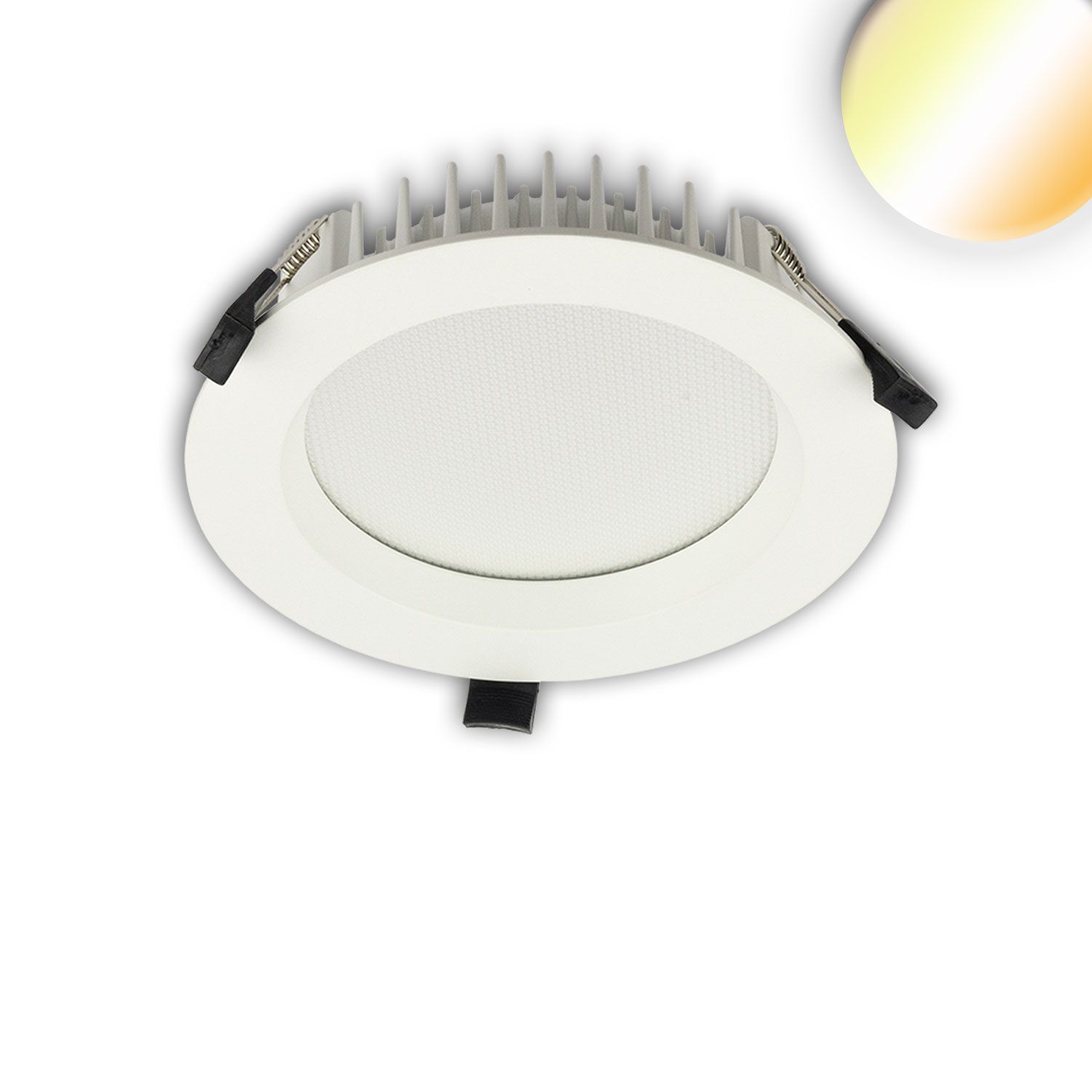 ISOLED LED Downlight blendungsreduziert, 25W, rund, DN190, CRI90, Switch 3000|3500|4000K, dimmbar - 1