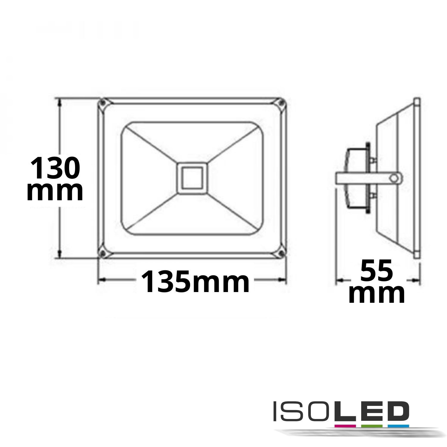 ISOLED LED Fluter Pad 30W, weiß, 4000K 100cm Kabel - 2