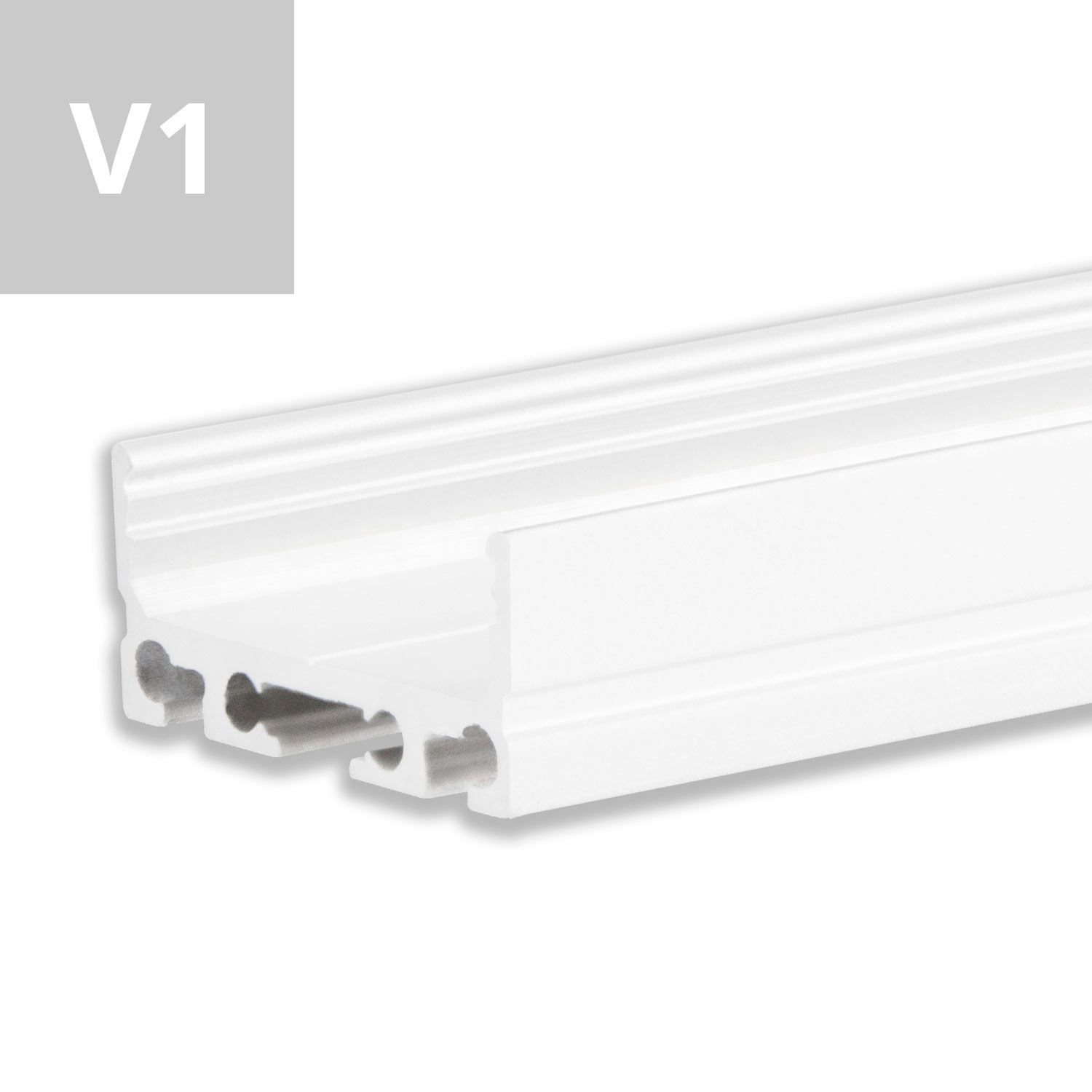 ISOLED LED Aufbauprofil SURF20 FLAT V1 Aluminium pulverbeschichtet weiß RAL 9010, 200cm ISOLED LED Aufbauprofil SURF20 FLAT V1 Aluminium pulverbeschichtet weiß RAL 9010, 200cm - 1