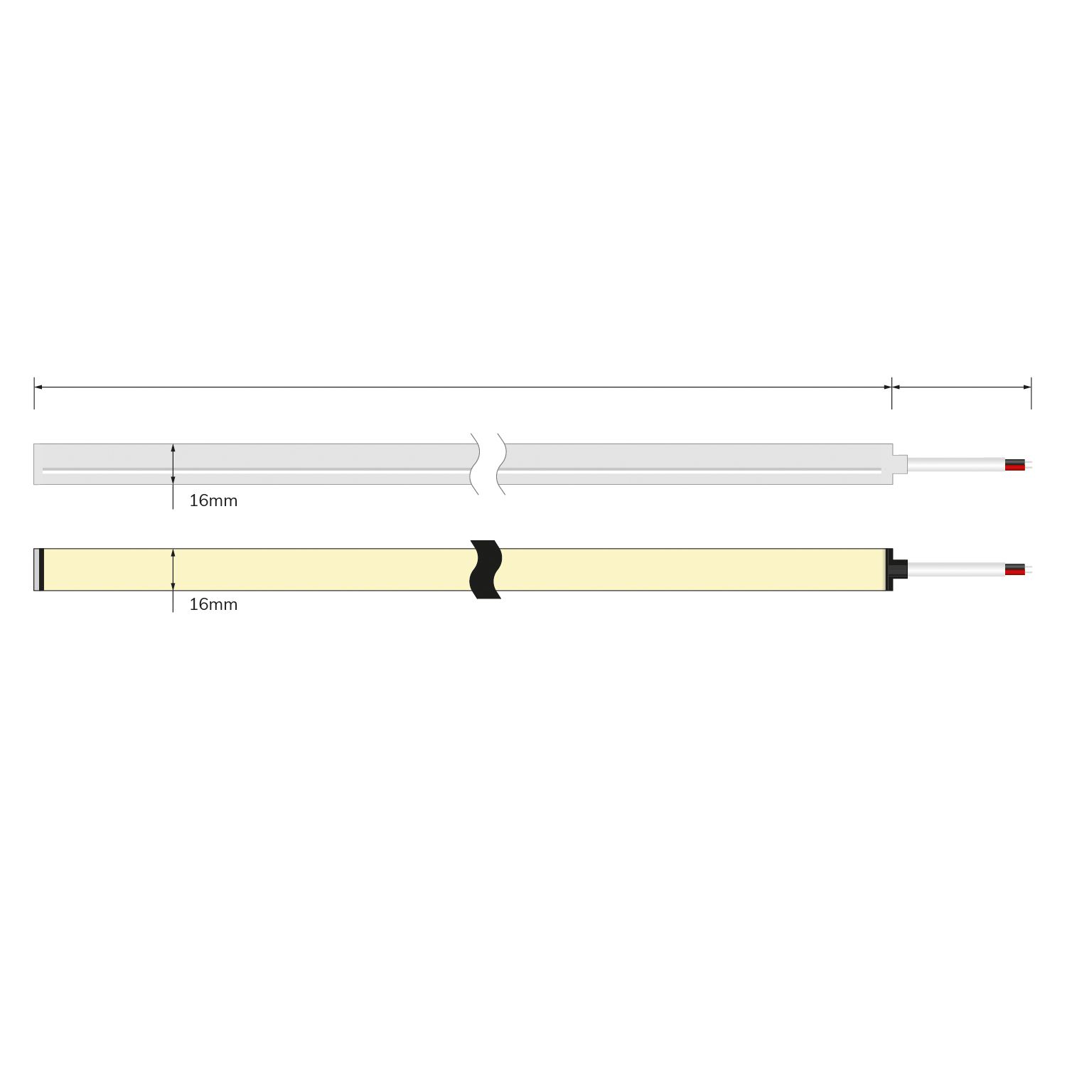 ISOLED LED NeonPRO935 Custom Flexband Twist+Bend B16H16, 24V DC, 10W, IP67, 3500K, 140 LED/m, inkl. Clips - 4