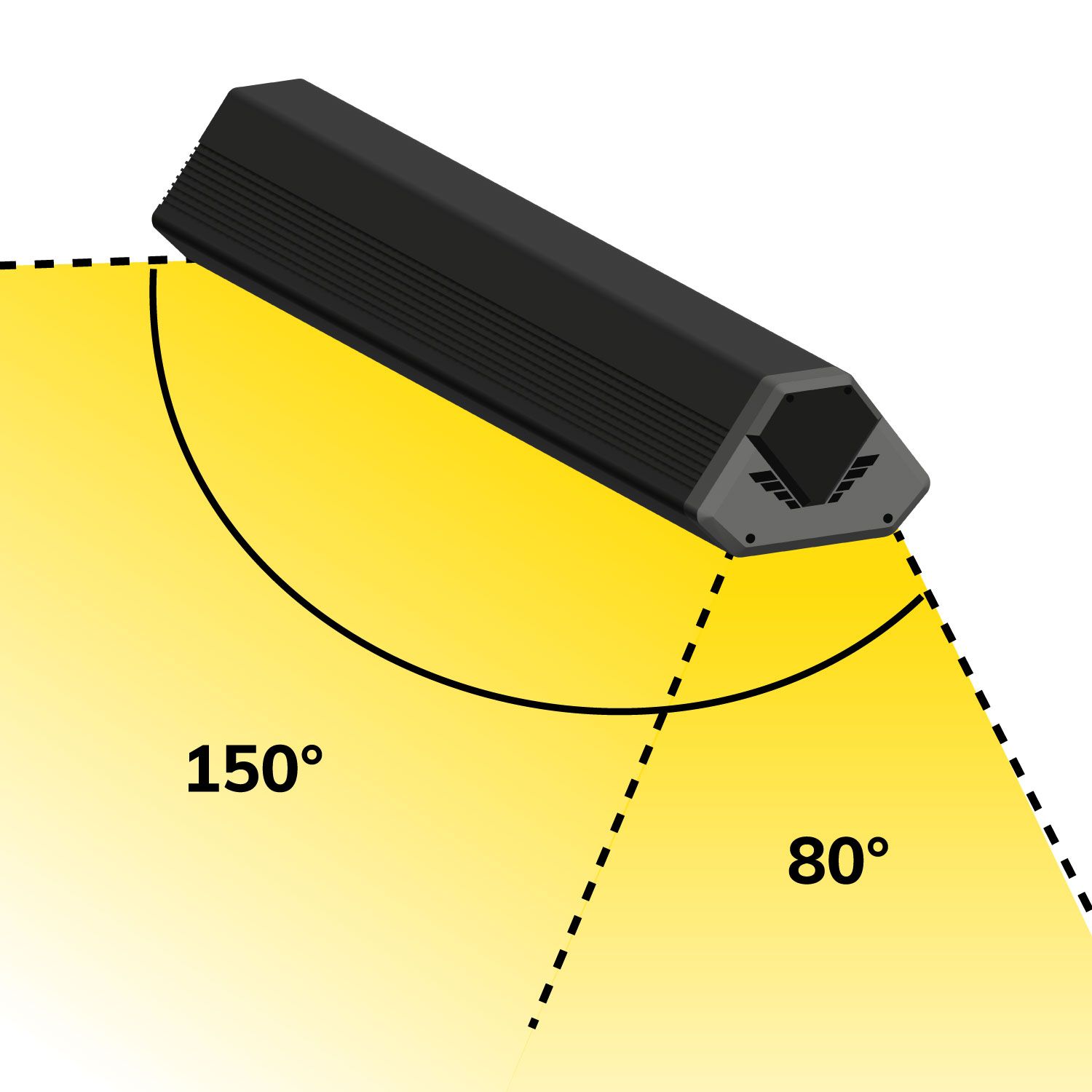 ISOLED LED Hallenleuchte LN 150W, 80x150°, IP65, 1-10V dimmbar, kaltweiß - 1