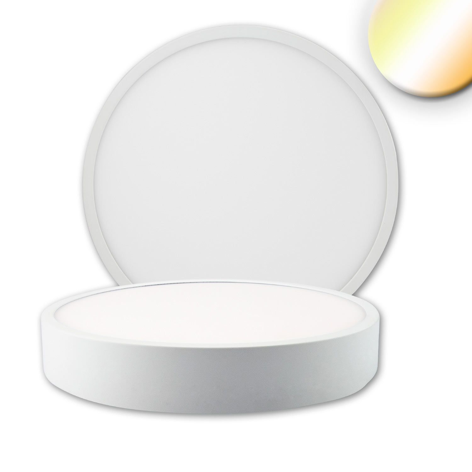 ISOLED LED Deckenleuchte PRO weiß, 24W, rund, DN225, ColorSwitch 2700|3000|4000K, dimmbar - 1