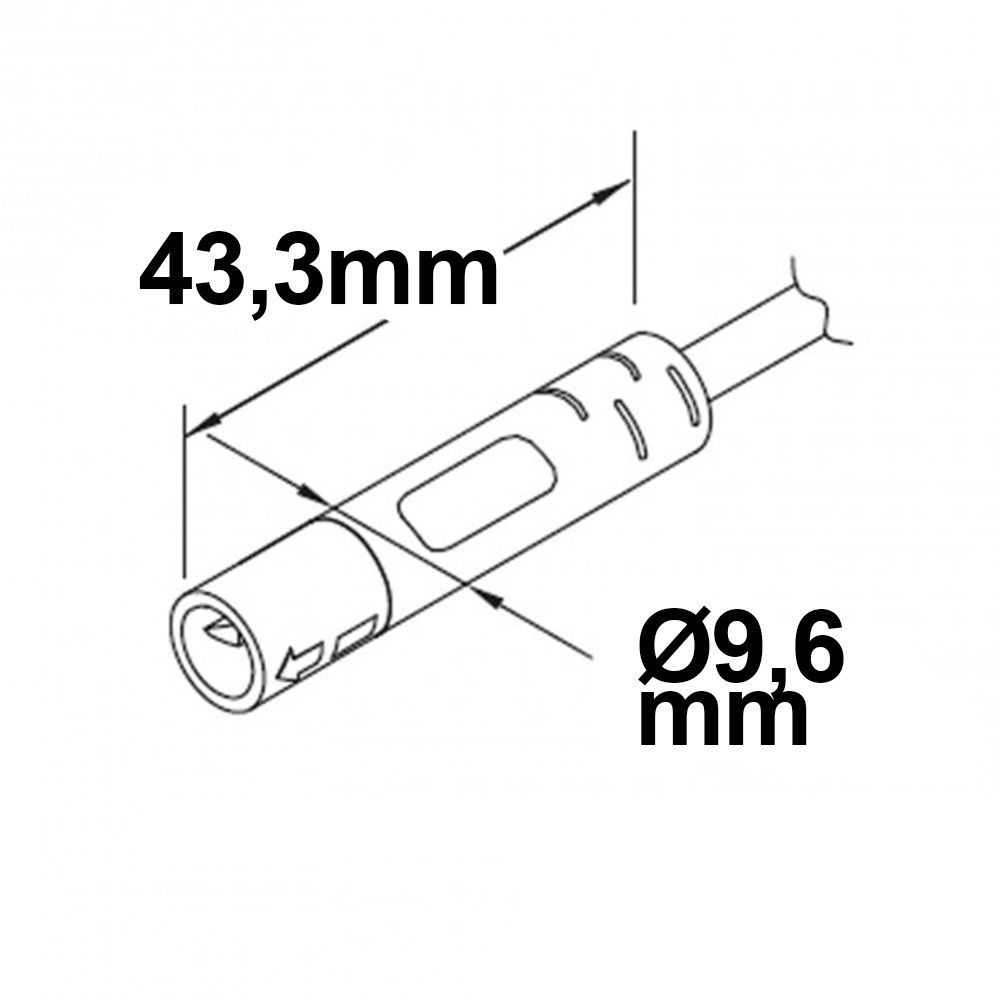ISOLED Mini-Plug Anschlussfassung female, 1m, 2x0,75, IP54, schwarz, max. 48V/6A - 2