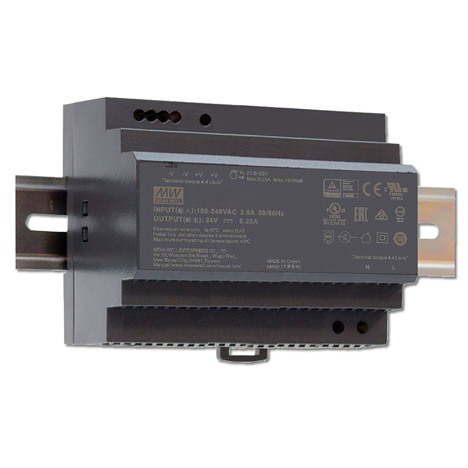 ISOLED LED Hutschienen-Trafo MW HDR-150-48, 43.2~55.2V/DC, 0-150W, IP20 ISOLED LED Hutschienen-Trafo MW HDR-150-48, 43.2~55.2V/DC, 0-150W, IP20 - 1