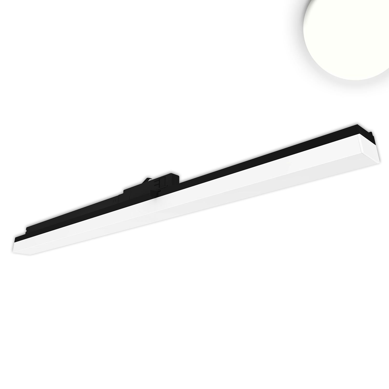ISOLED 3-Phasen Linearleuchte 1200mm, 40W, 110°, schwarz matt, ColorSwitch 3000|3500|4000K - 1