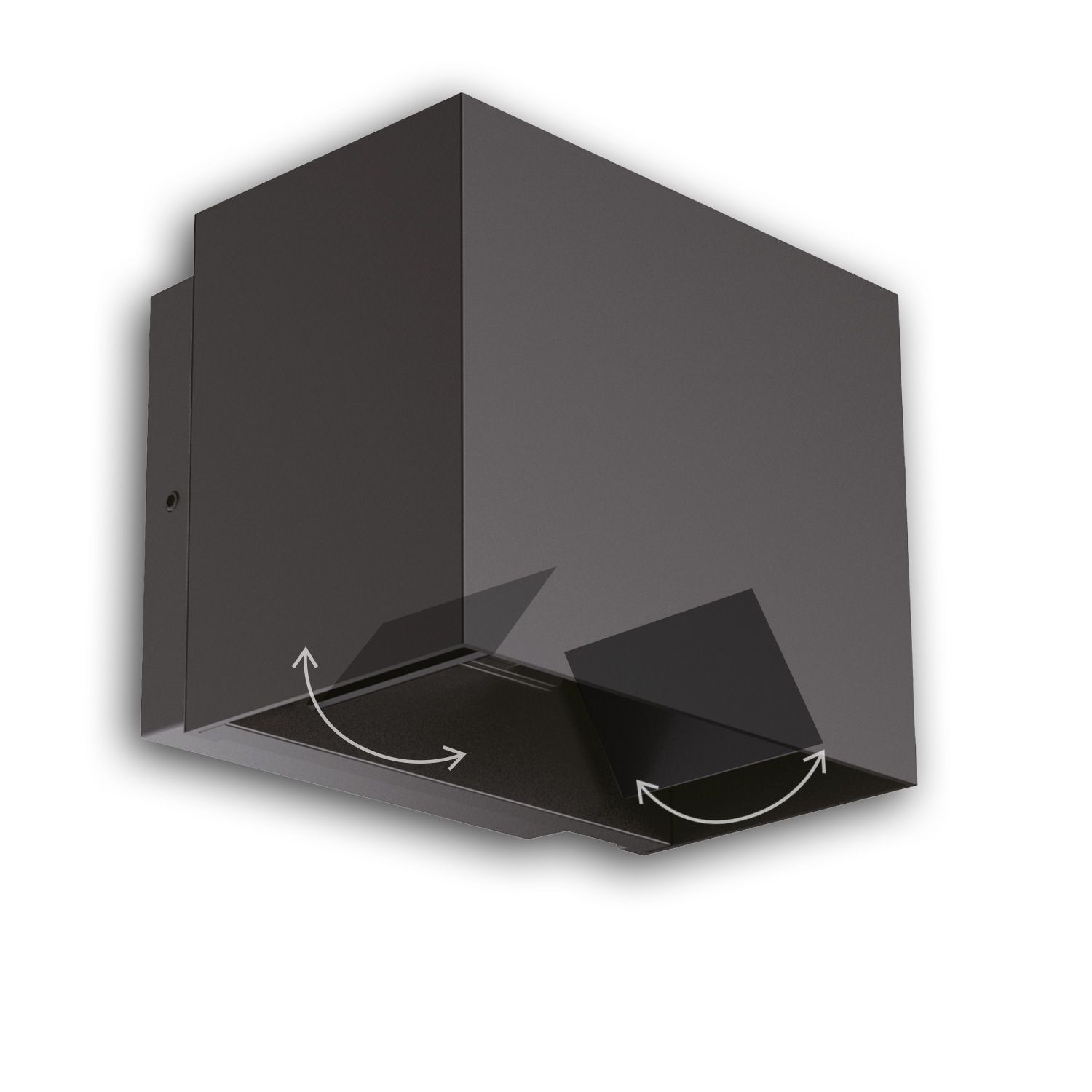 ISOLED LED Wandleuchte Up&Down 2x5W, 15-120°, IP65, schwarz, warmweiß - 3
