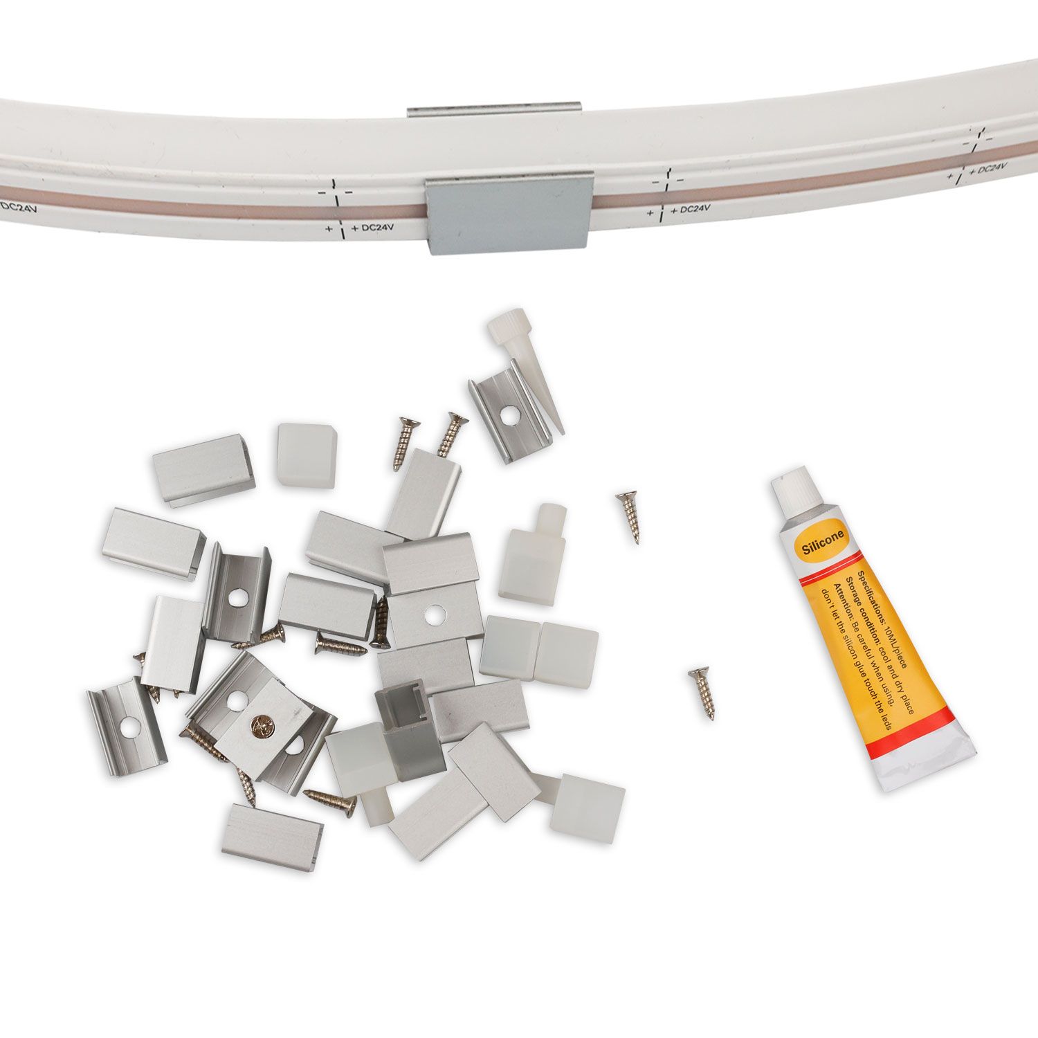 ISOLED LED NEON927 Flexband B13H13, 24V DC, 12W, IP67, 2700K, 5m Rolle, 140 LED/m, inkl. Montageclips - 4