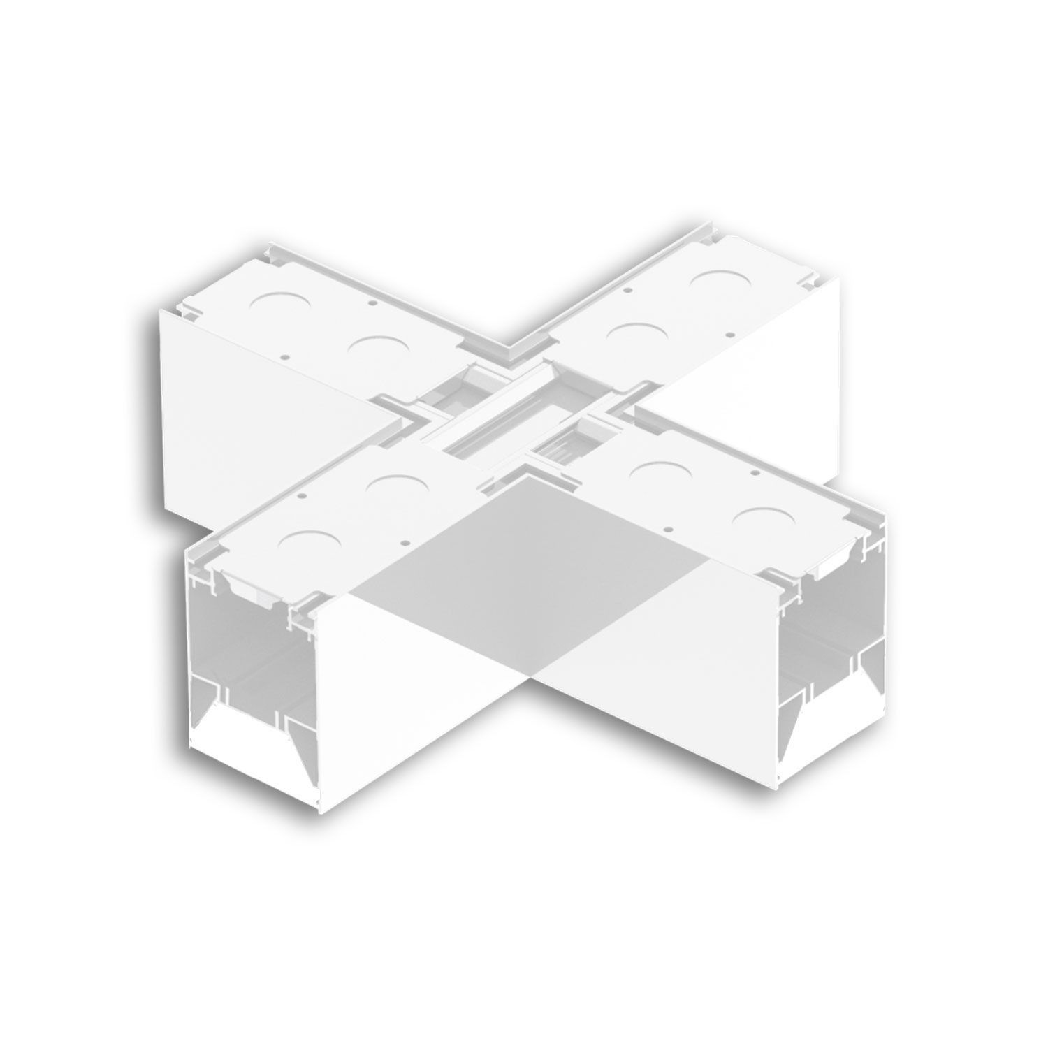 ISOLED X-Verbinder für Aufbau/Hängeleuchte LINKLINE50 weiß ISOLED X-Verbinder für Aufbau/Hängeleuchte LINKLINE50 weiß - 1