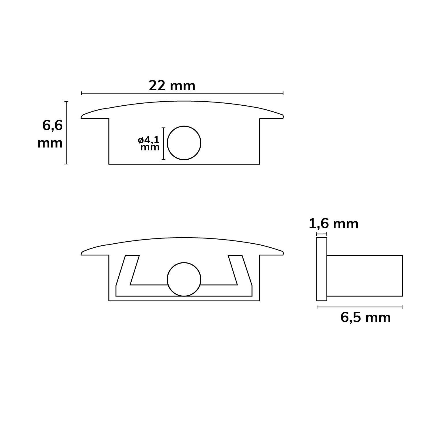 ISOLED Endkappe EC229 für Profil MINI-EB V2, grau, gerade, 1 STK - 3
