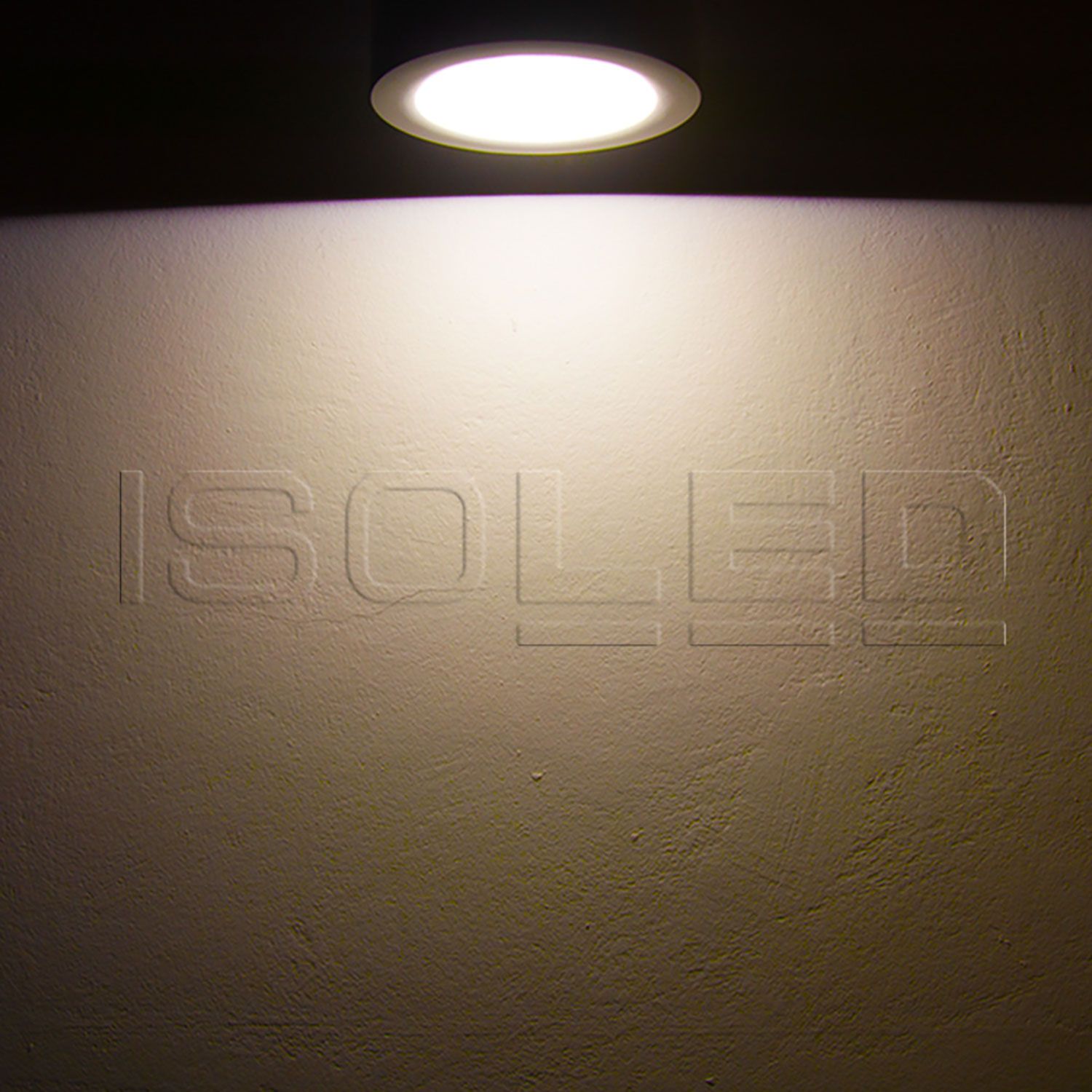 ISOLED LED Aufbauleuchte LUNA 8W, weiß, rund, DN106,5, indirektes Licht, warmweiß, dimmbar - 5