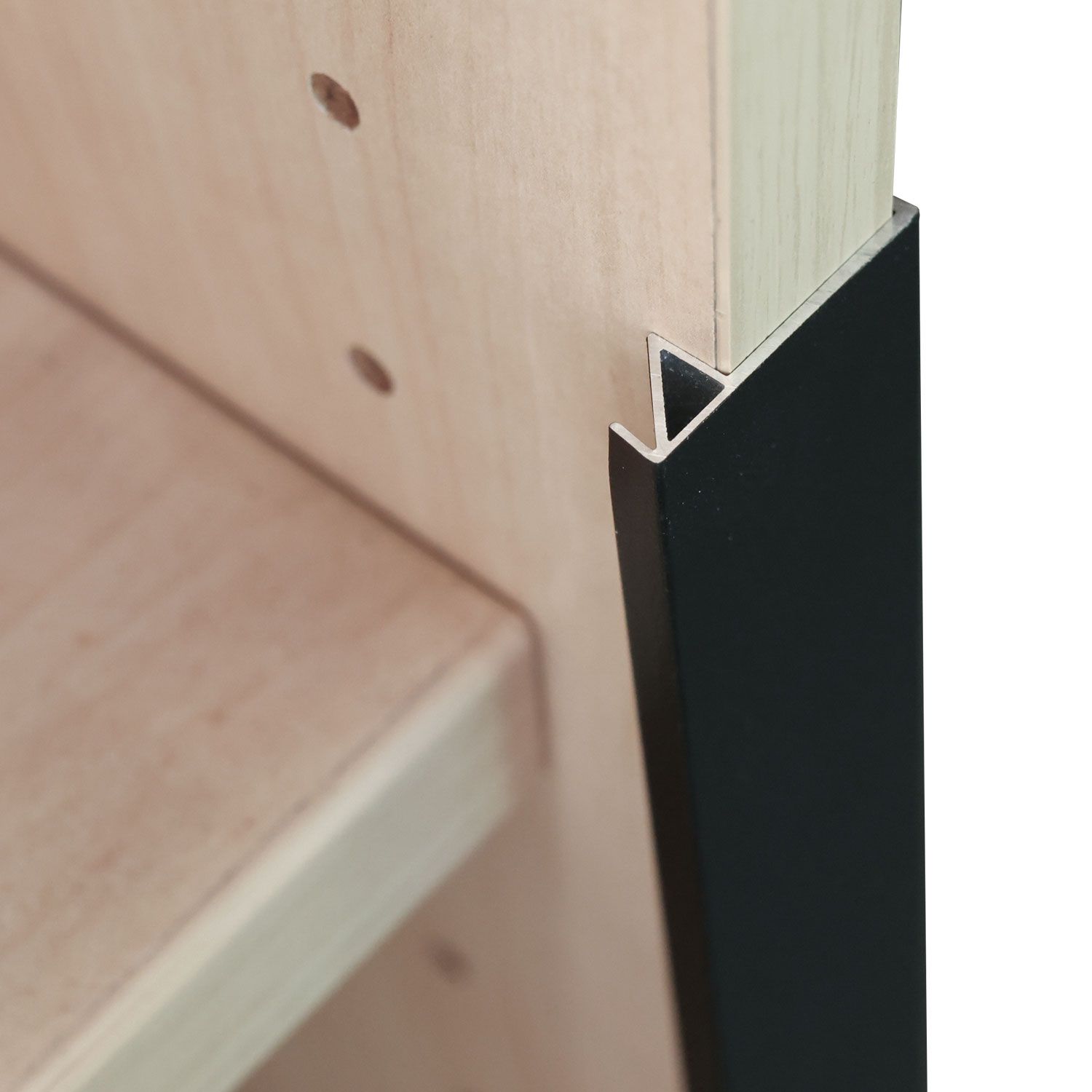 ISOLED LED Regalkantenprofil FURNIT10 SHELF, 19mm, Aluminium, schwarz, RAL9005 - 5