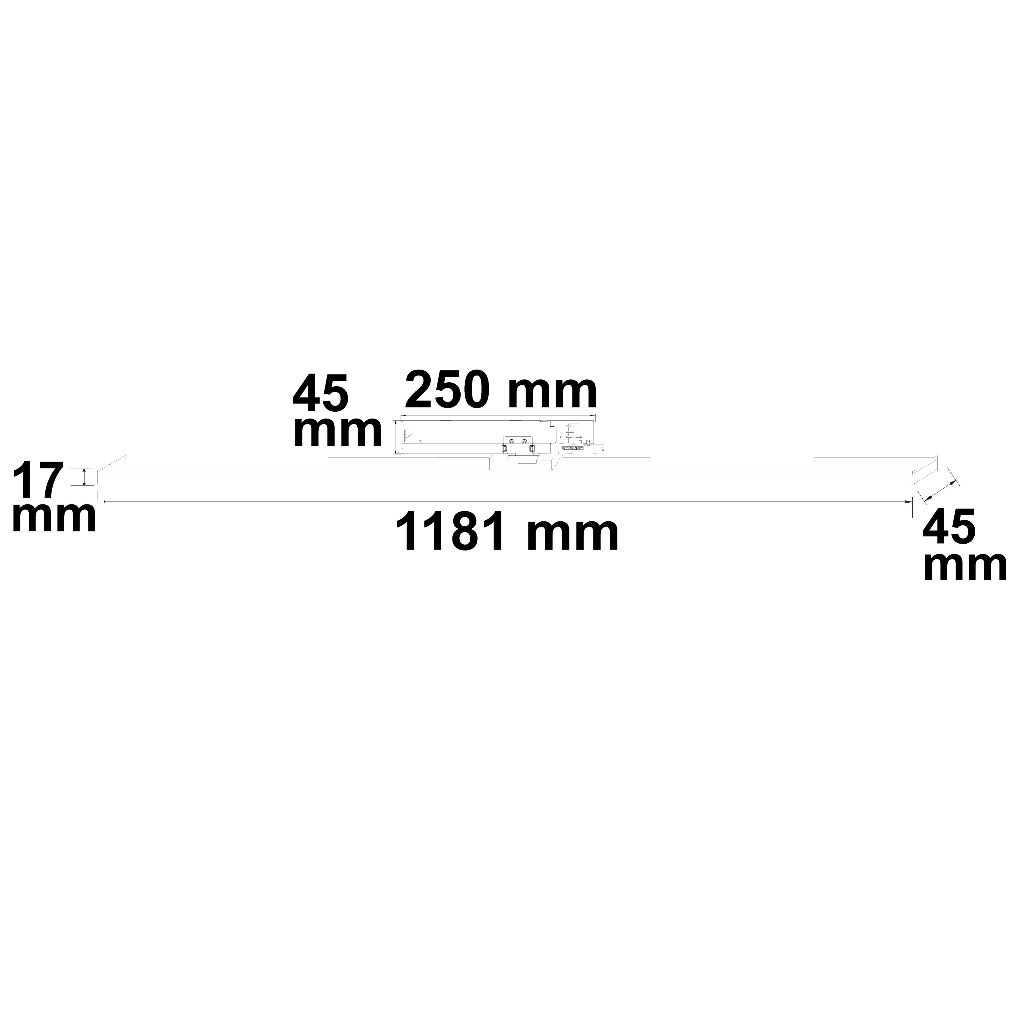 ISOLED 3-PH Linearleuchte prismatisch, 120cm, 42-56W, schwarz, 3000|3500|4000K, CRI90 - 3