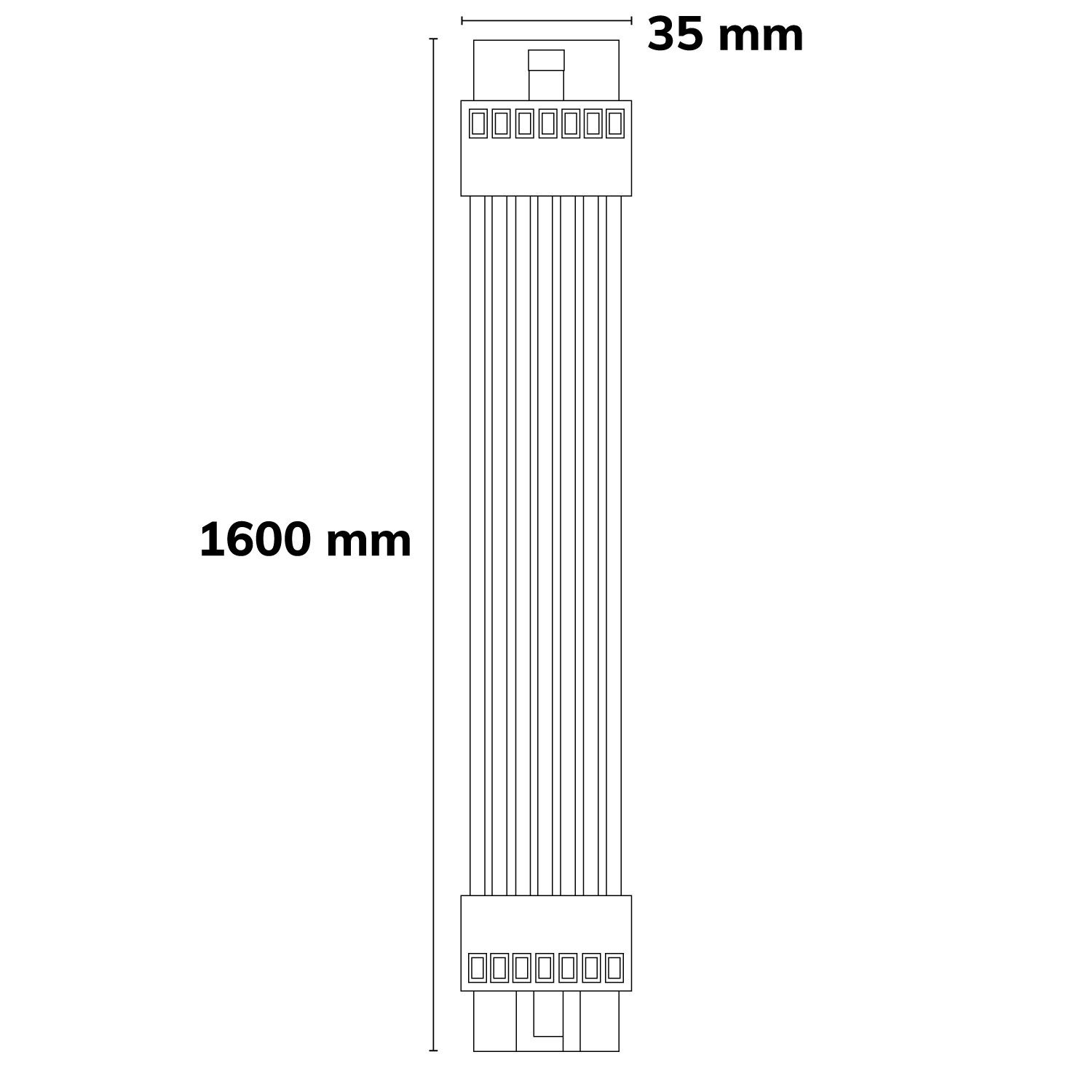 ISOLED FastFix LED Linearsystem R XL Verlängerungskabel 1,6m, 7-polig - 2