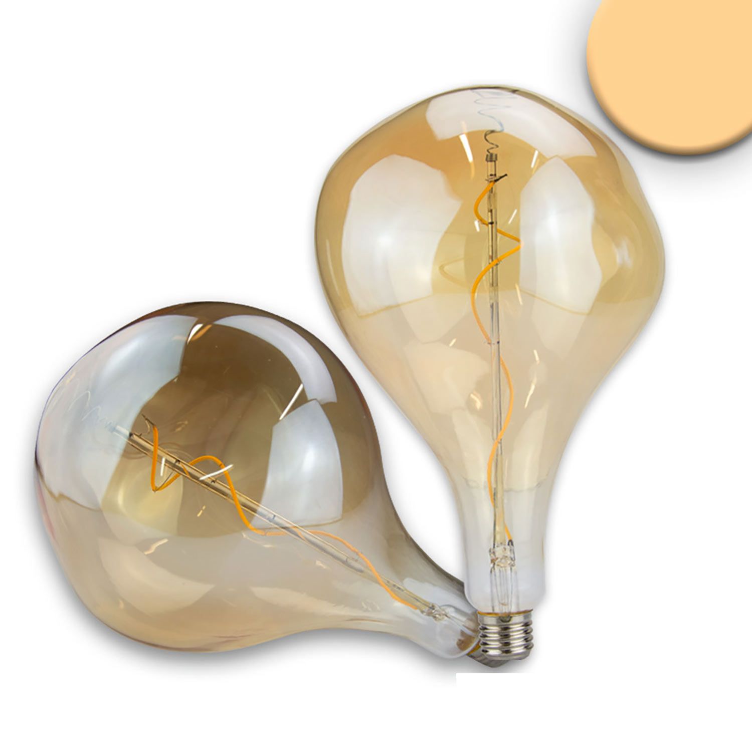 ISOLED E27 Vintage Line LED Dekobirne 165, 4W ultrawarmweiß, Glas amber, dimmbar ISOLED E27 Vintage Line LED Dekobirne 165, 4W ultrawarmweiß, Glas amber, dimmbar - 1