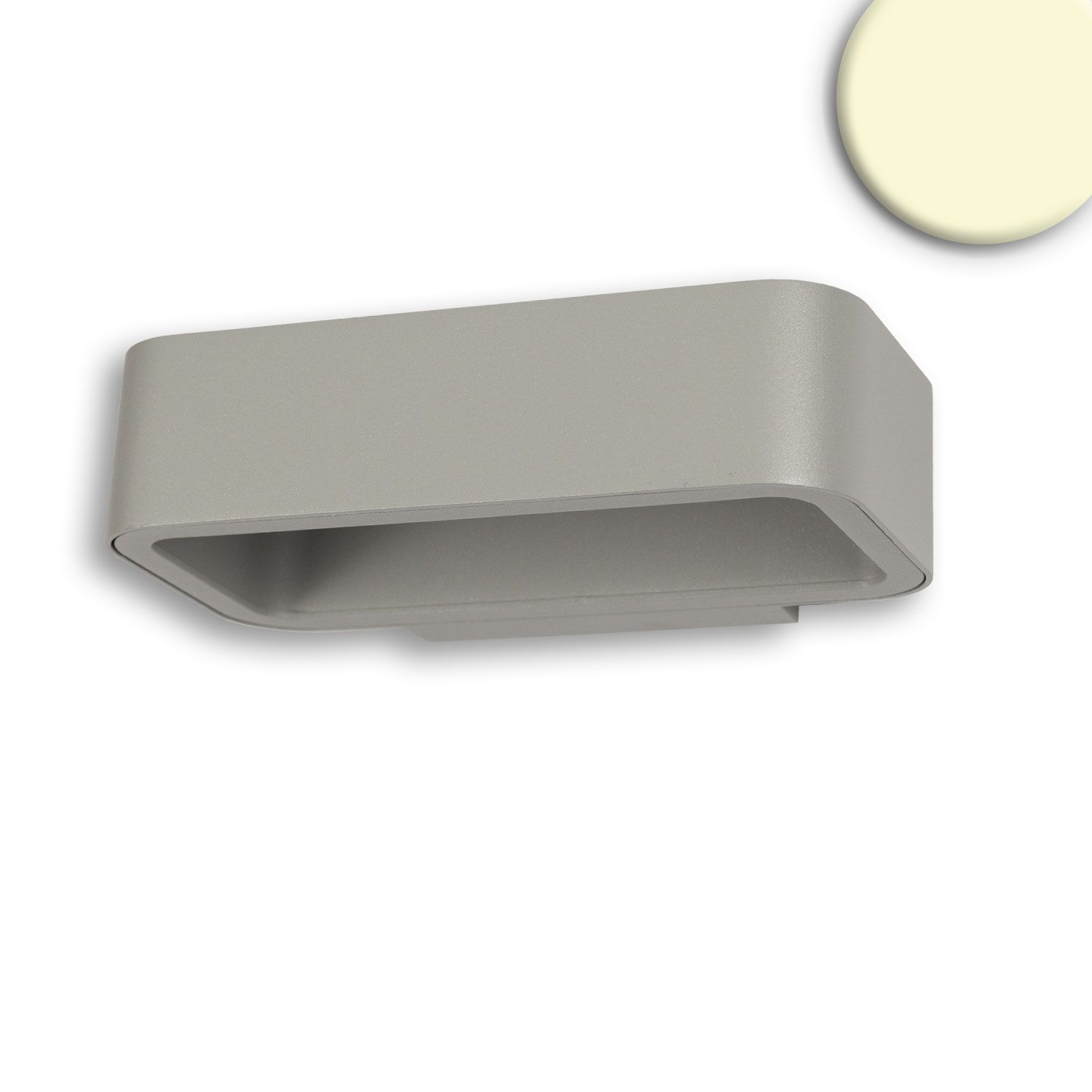 ISOLED LED Wandleuchte Up&Down 1x7W CREE, IP54, silbergrau, warmweiß - 1