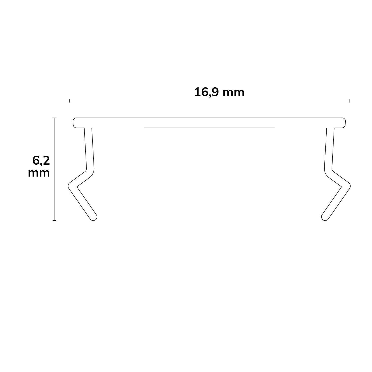 ISOLED Abdeckung COVER51 transparent 200cm für Profil HIDE SINGLE/DOUBLE/ TRIANGLE/ASYNC/ANGLE/ BOTTOM - 2