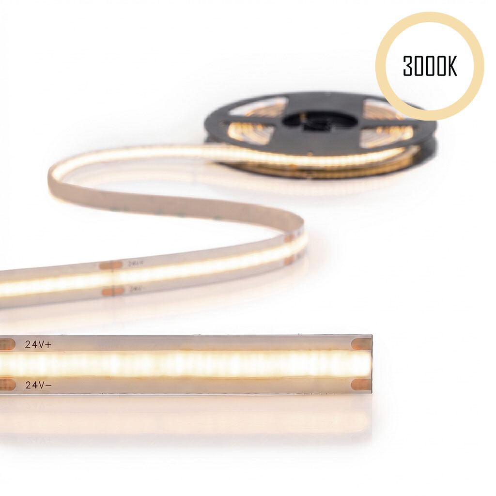 Emilum Flex COB-Stripe 24V, 8W, 3000K, CRI90, 320LED, IP20, 8mm Emilum Flex COB-Stripe 24V, 8W, 3000K, CRI90, 320LED, IP20, 8mm - 1