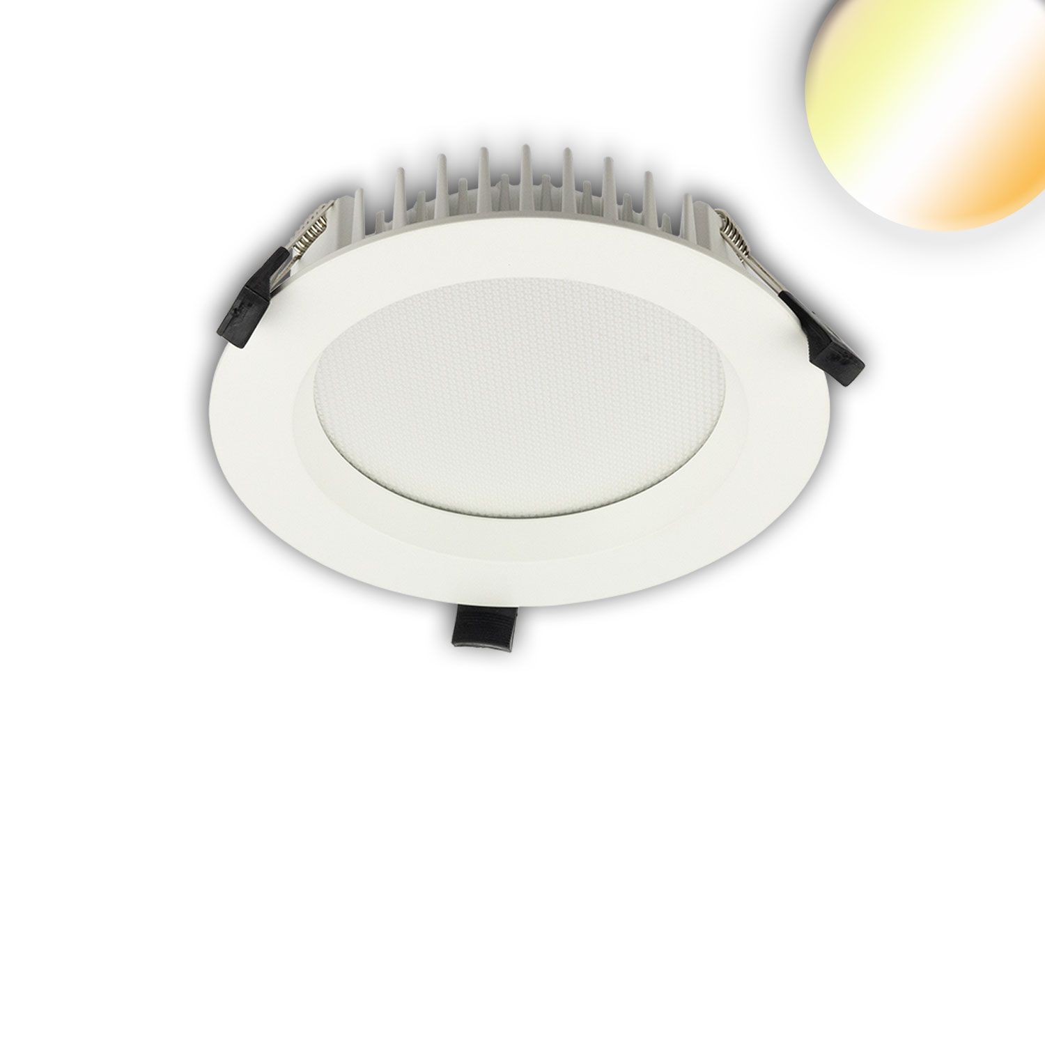 ISOLED LED Downlight blendungsreduziert, 25W, rund, DN170, CRI90, Switch 3000|3500|4000K, dimmbar - 1