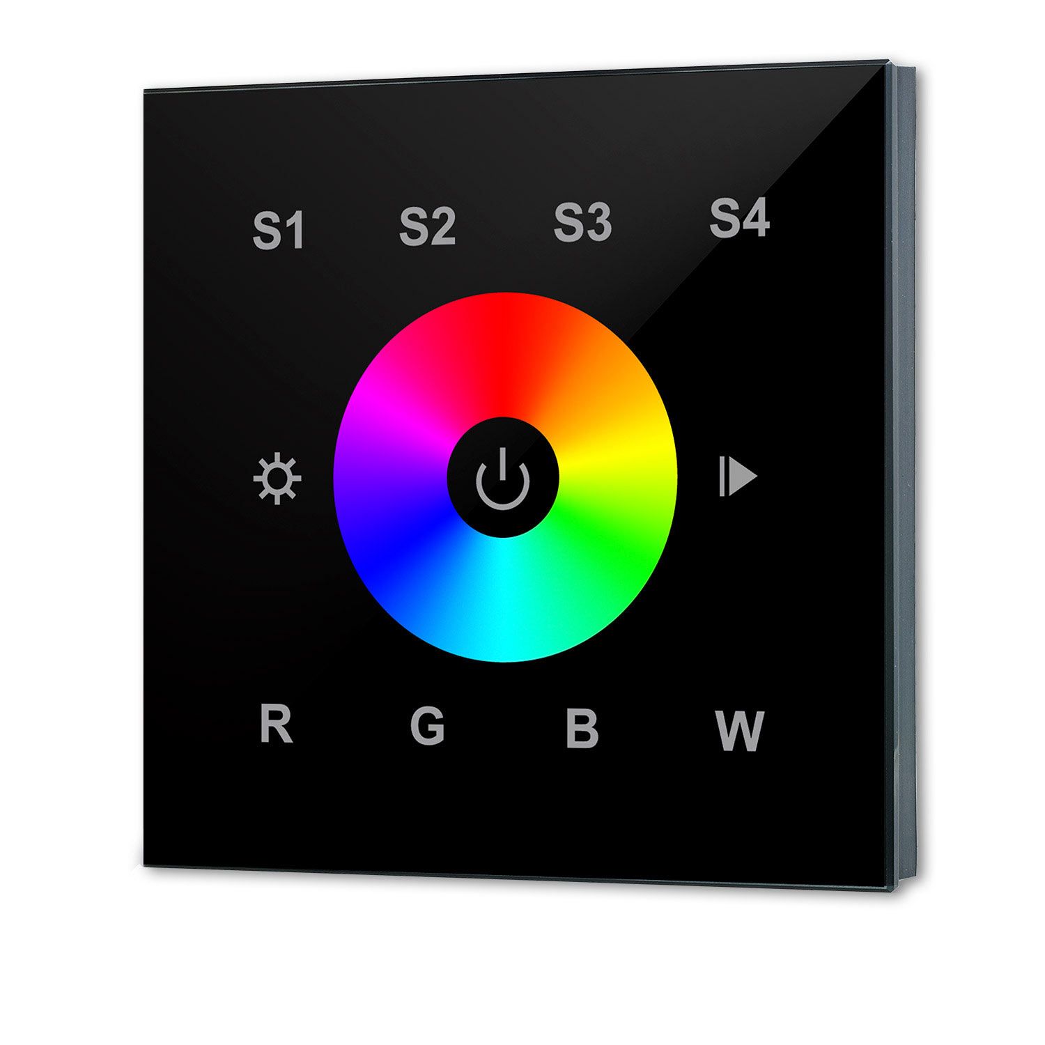 ISOLED DALI DT8 RGB+W 1 Gruppe Einbau-Touch Master-Controller, schwarz, 230V AC oder DALI-Bus Spannung - 1