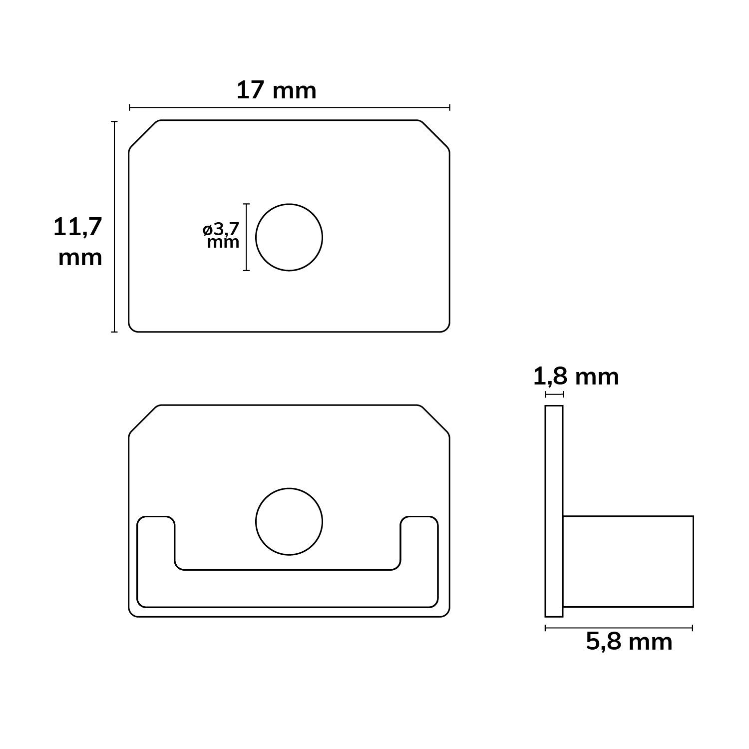 ISOLED Endkappe E203 für LED Fliesenprofil Abschluss, mit Kabeldurchführung, 1STK - 3