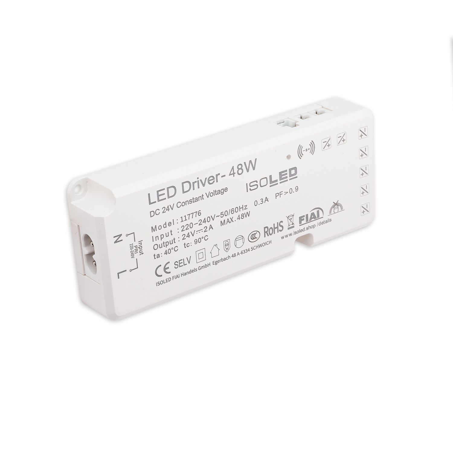 ISOLED LED MiniAMP Trafo 24V/DC, 0-48W, 7x3A mit Master Sensor-Port - 2