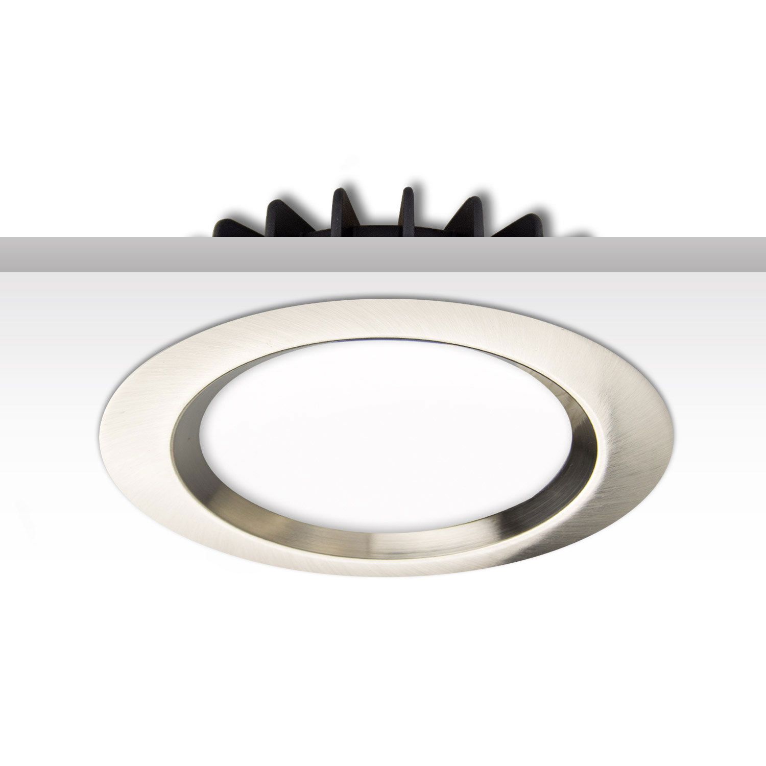 ISOLED Cover Aluminium rund chrom matt rückversetzt für Sys-90 - 2