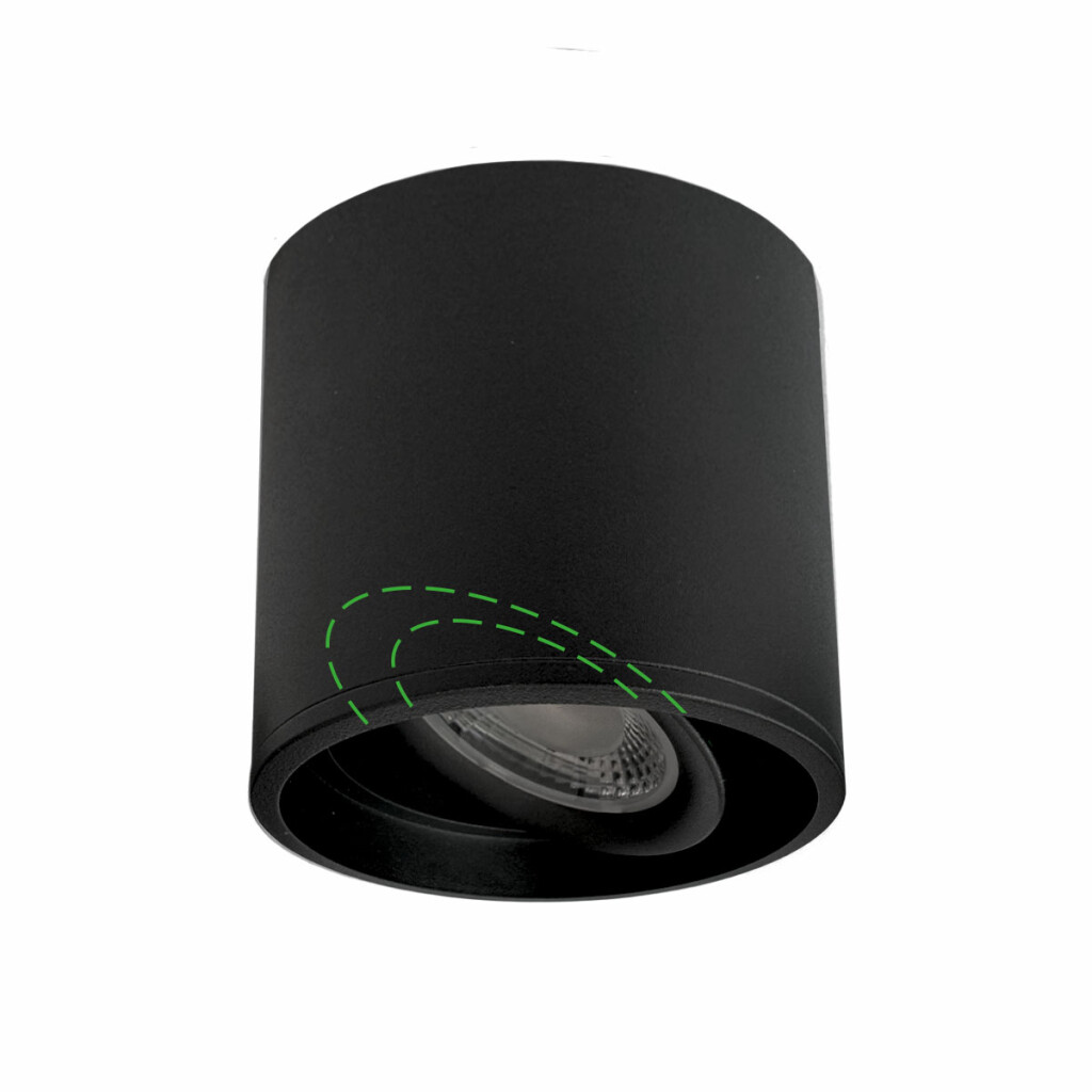 Emilum LED Ceiling Spot 24V, 8W, 3000K, CRI90 Schwarz - 3